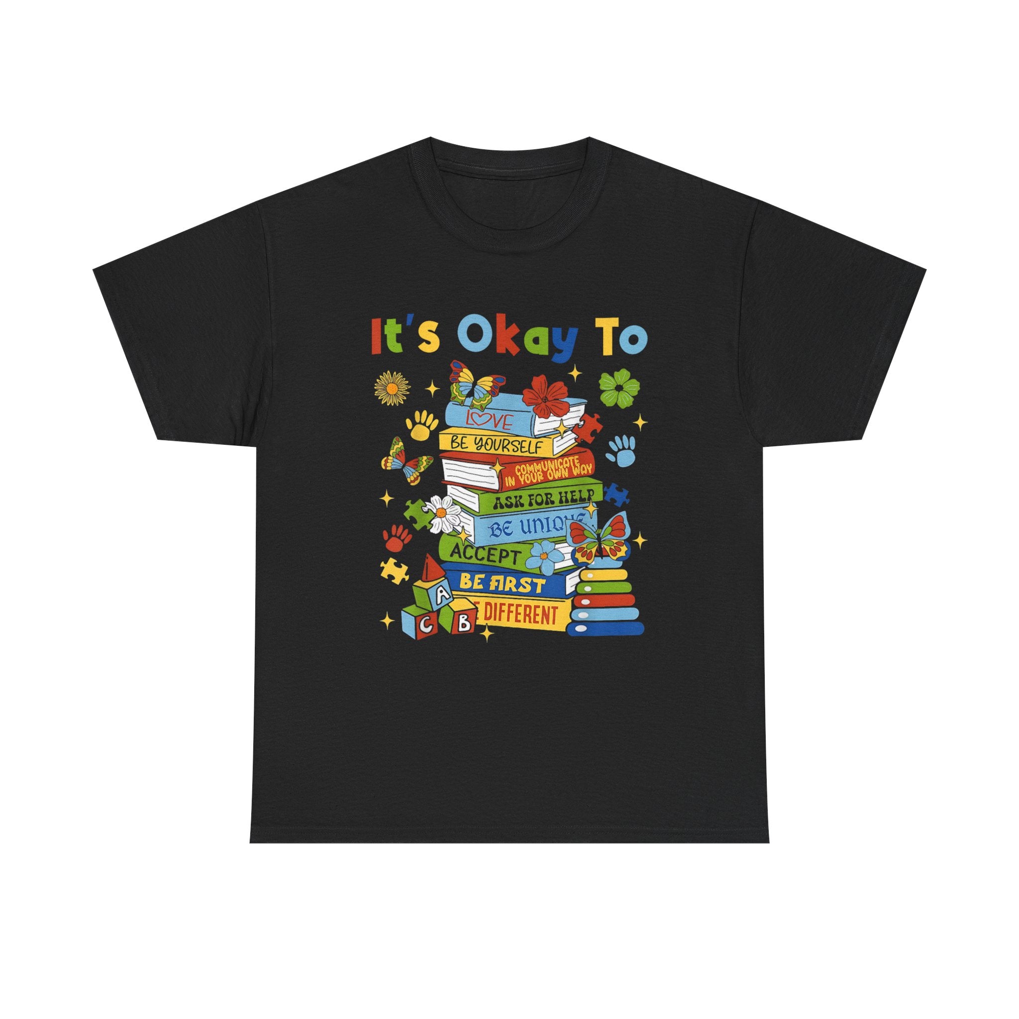 It's Okay To Learn Children’s T-Shirt - Positive Classroom / Autism ADHD Tee NEW
