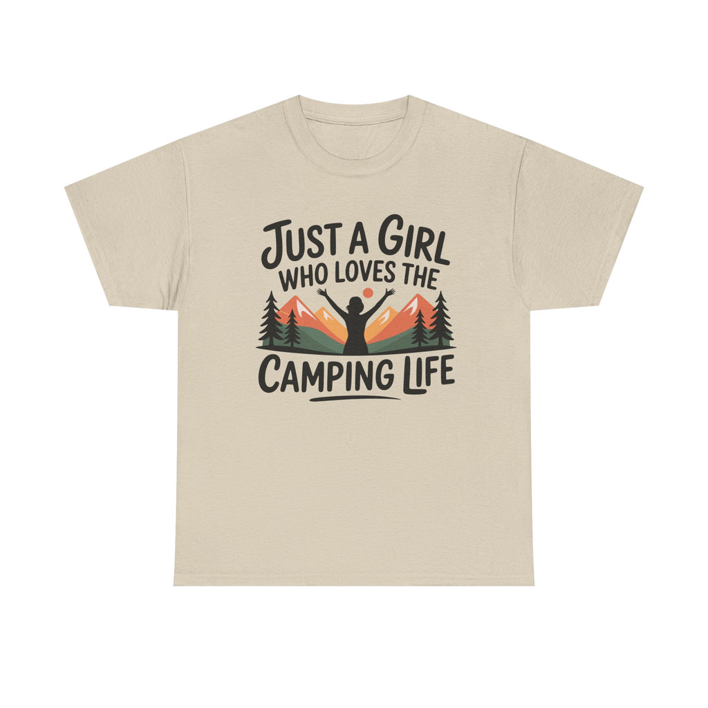 Camper T-Shirt - Just A Girl Who Loves Camping Life - Vanlife T Shirt - Campervan Tee Shirt Gift