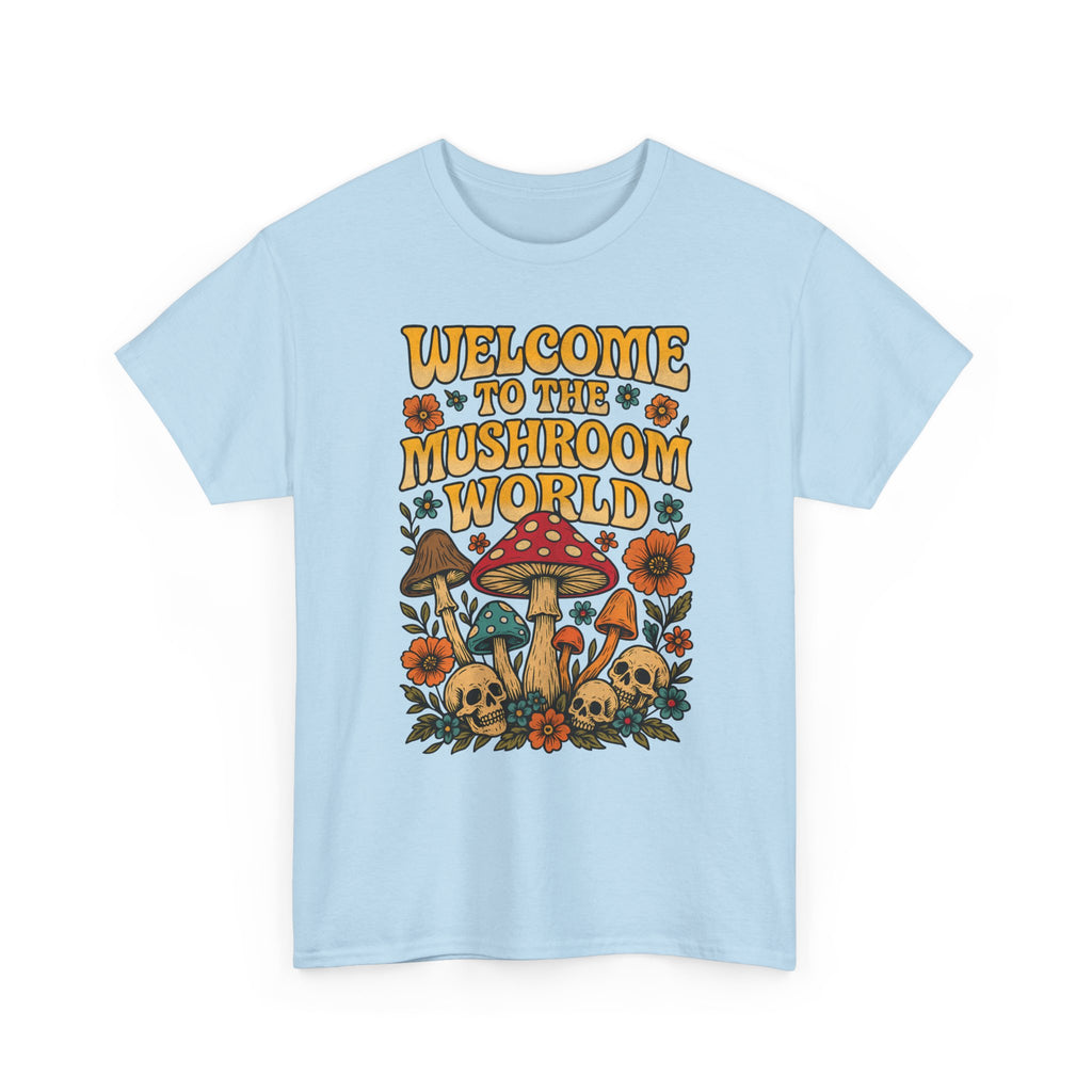 Mushroom World T-Shirt - Retro - Welcome to the Mushroom World - Graphic Tee Shirt Forager Gift