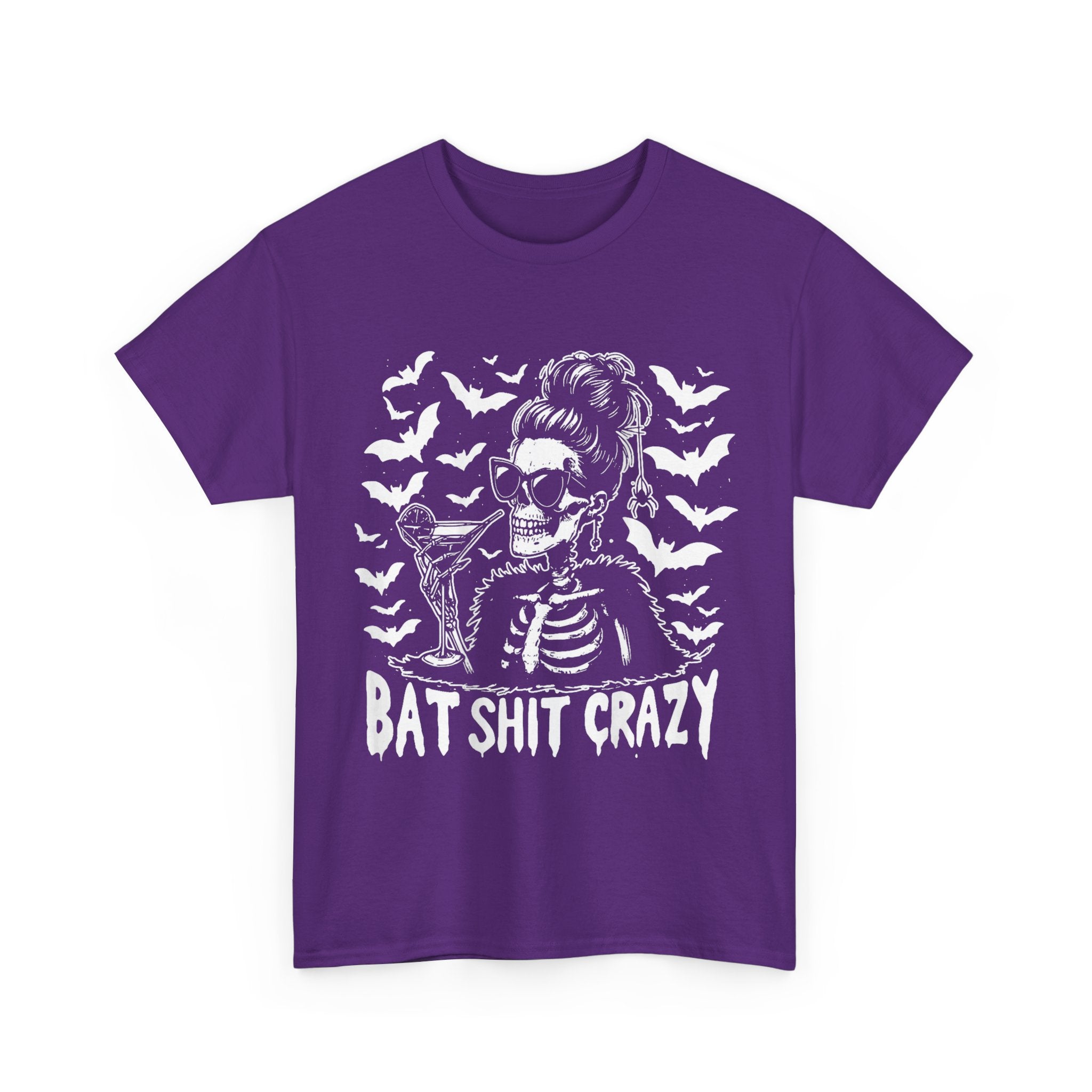 T-Shirt - Bat Shit Crazy Tee Shirt - Gift For Witch - Funny Wicken T Shirt For Witches