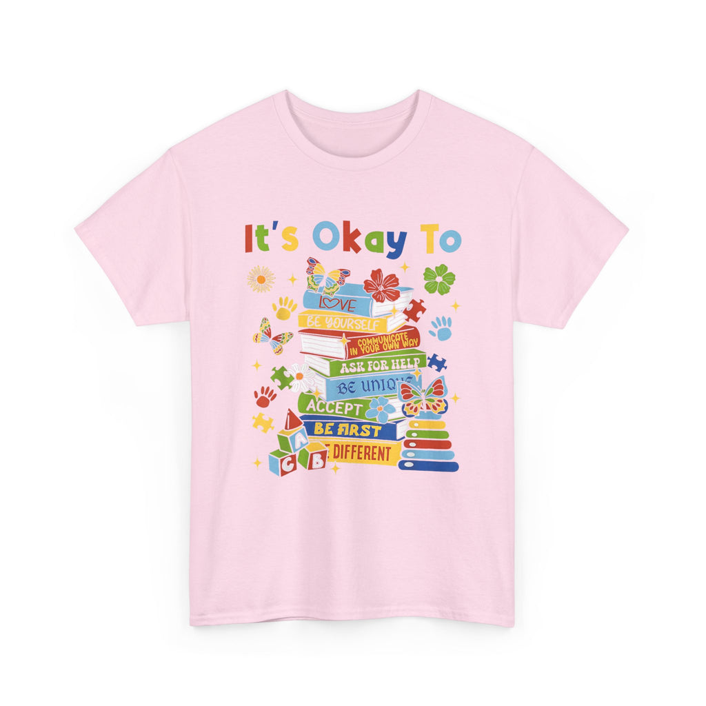 It's Okay To Learn Children’s T-Shirt - Positive Classroom / Autism ADHD Tee NEW
