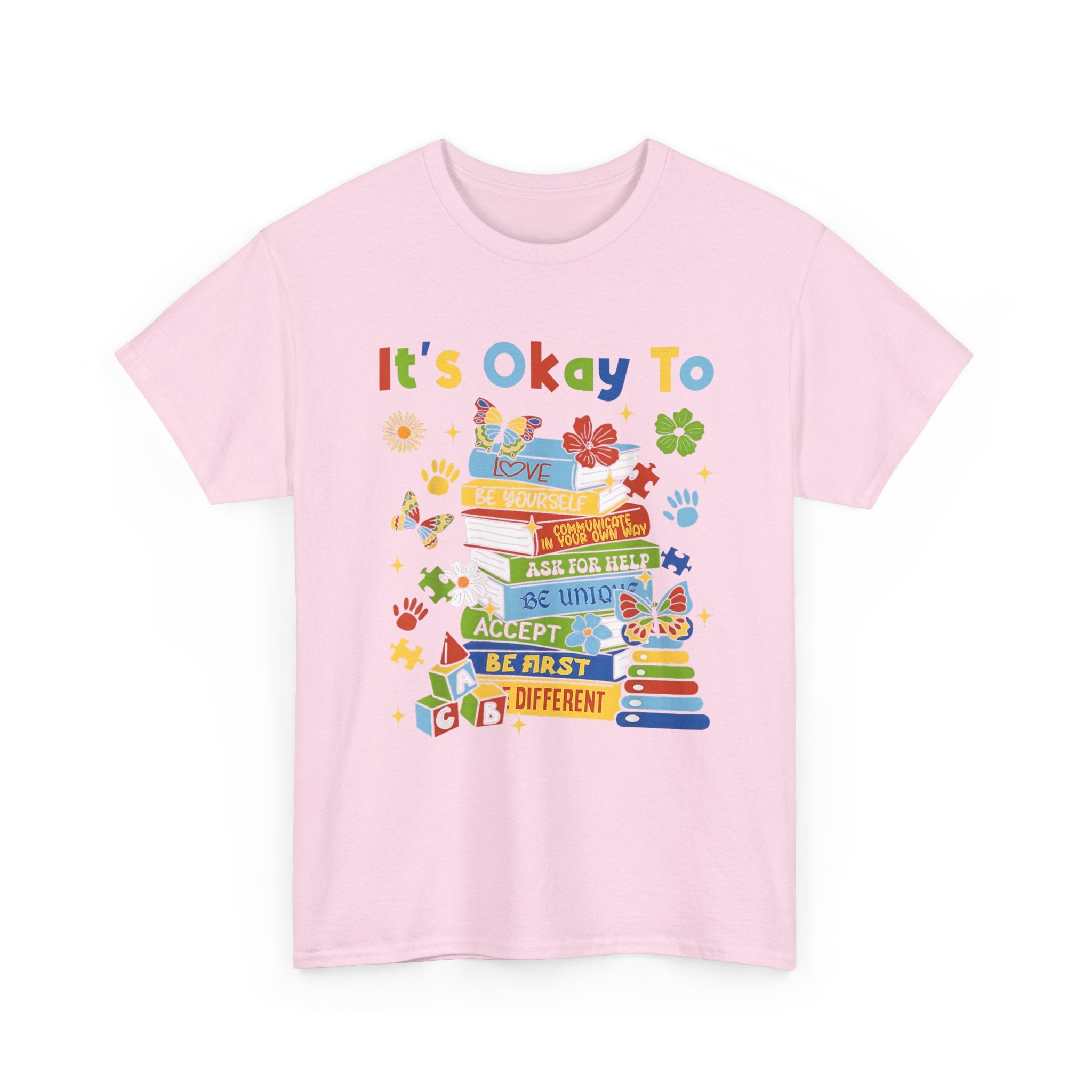 It's Okay To Learn Children’s T-Shirt - Positive Classroom / Autism ADHD Tee NEW
