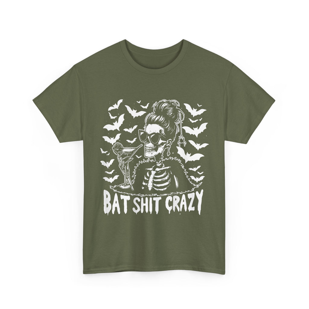 T-Shirt - Bat Shit Crazy Tee Shirt - Gift For Witch - Funny Wicken T Shirt For Witches