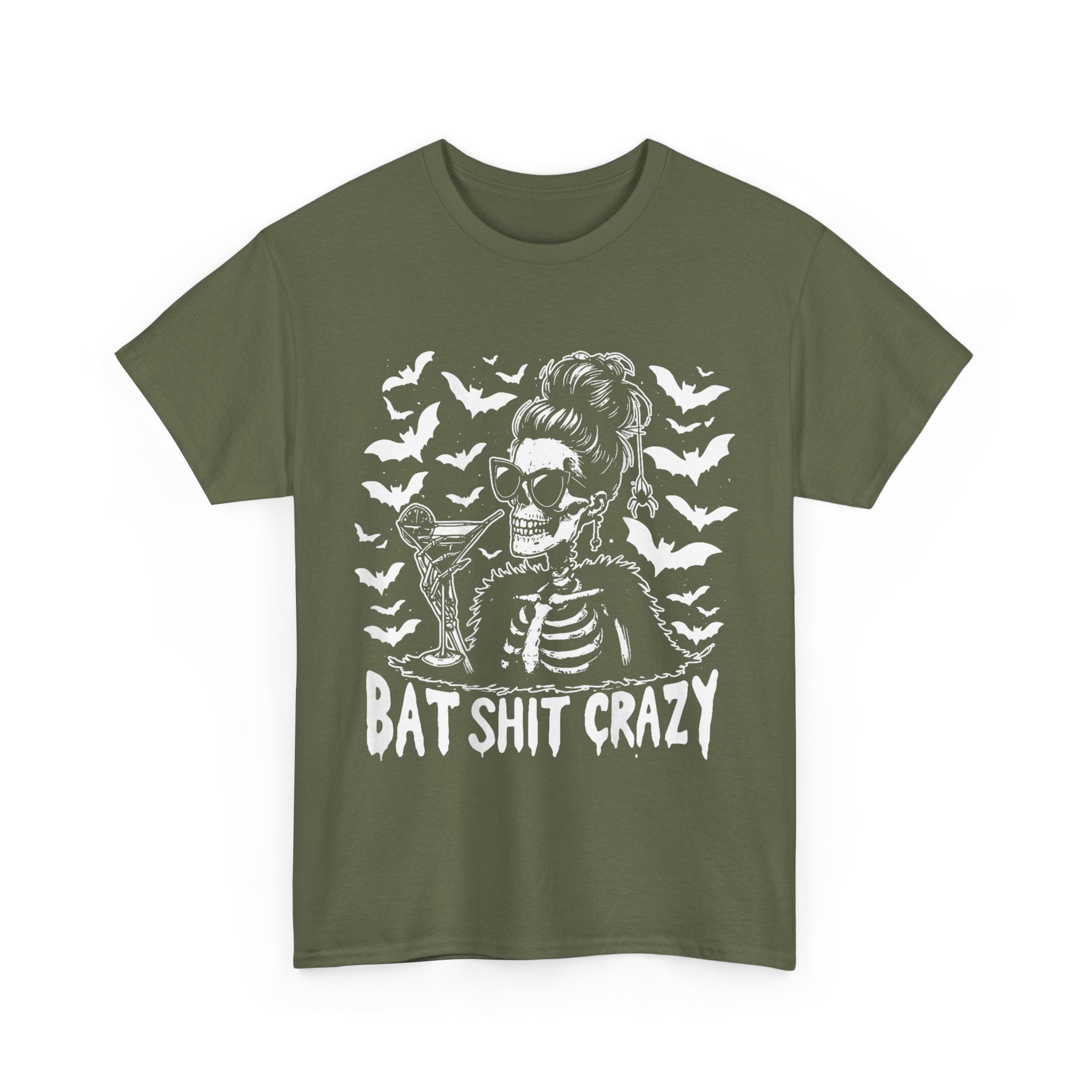 T-Shirt - Bat Shit Crazy Tee Shirt - Gift For Witch - Funny Wicken T Shirt For Witches
