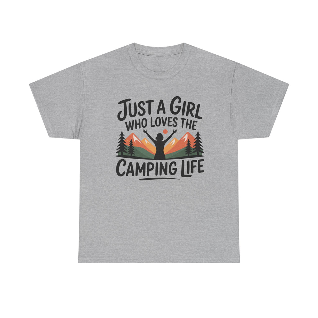 Funny Camper T-Shirt - Just A Girl Who Loves Camping Life - Vanlife T Shirt - Campervan Tee Shirt Gift NEW