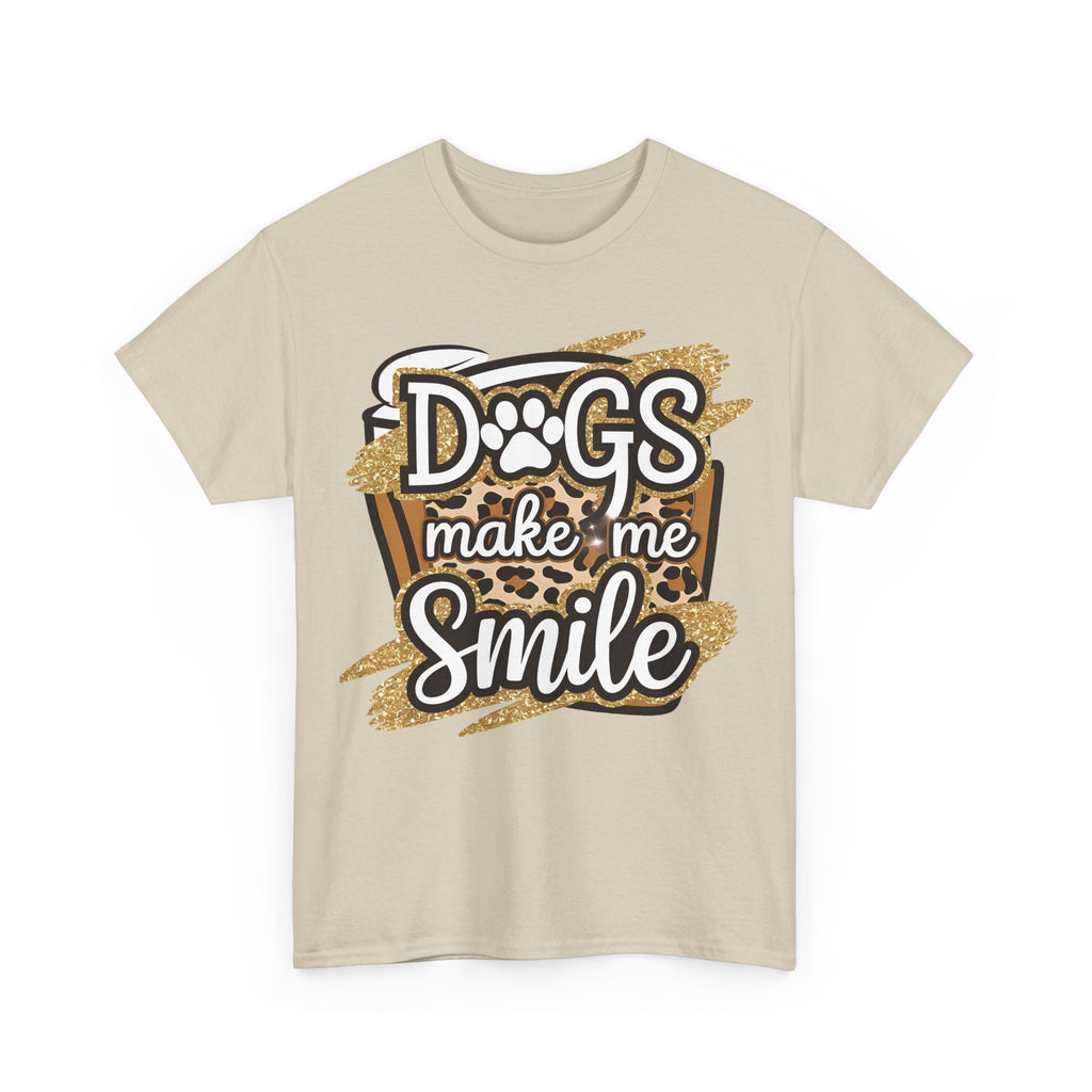 Dog Lover Tee Shirt - Dogs Make Me Smile - Funny T-Shirt Gift For Dog Owner