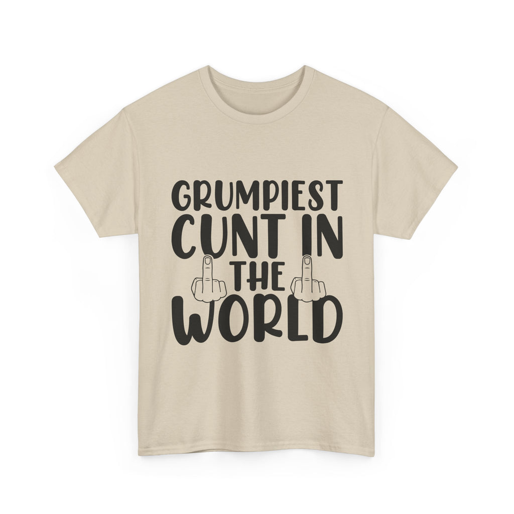 Funny Tee - Grumpiest C*nt in the World - Offensive Funny Sarcastic Middle Finger Shirt Dad Gift