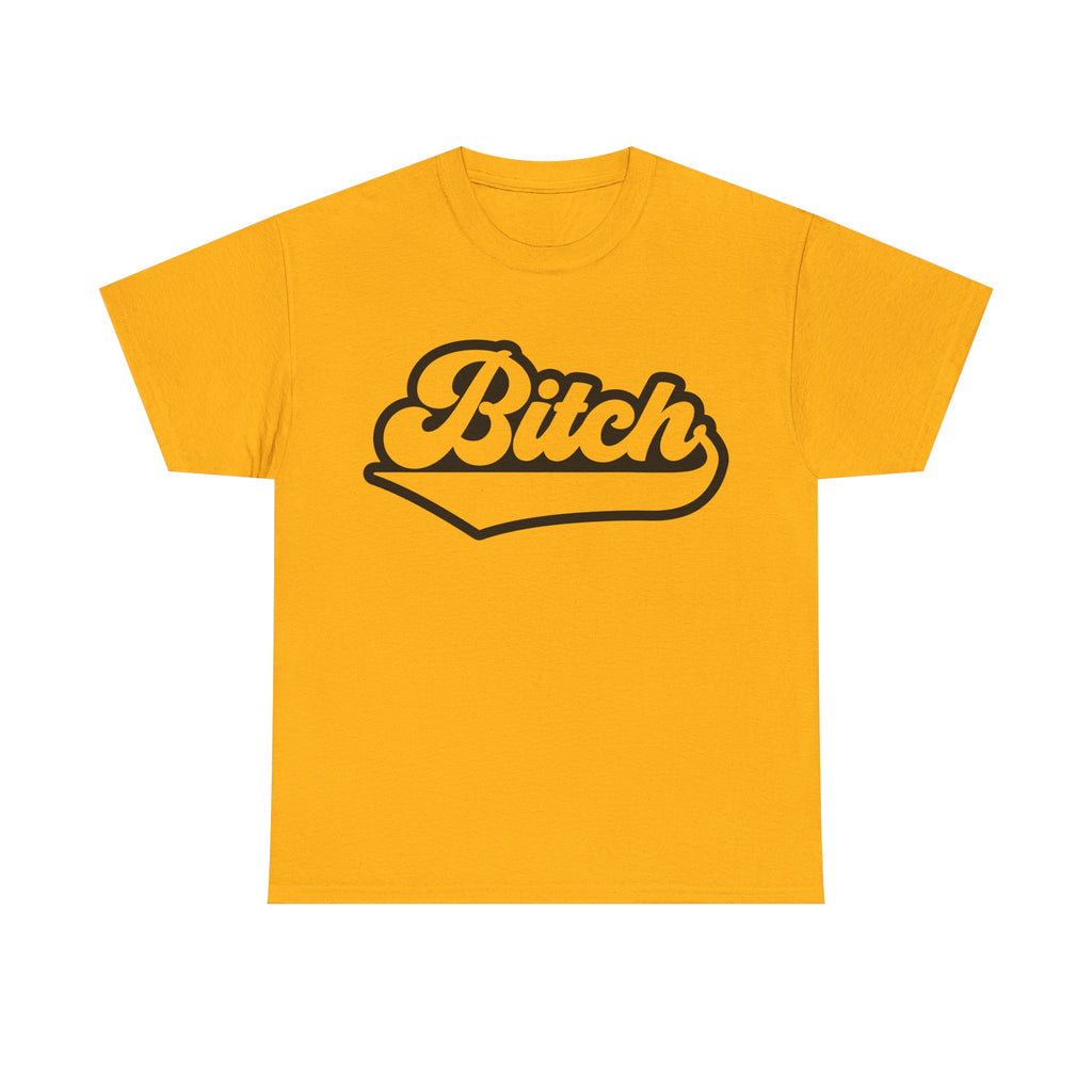 Graphic Tee - Bitch - Funny Rude Adult Script Logo T‑Shirt Gift for Her
