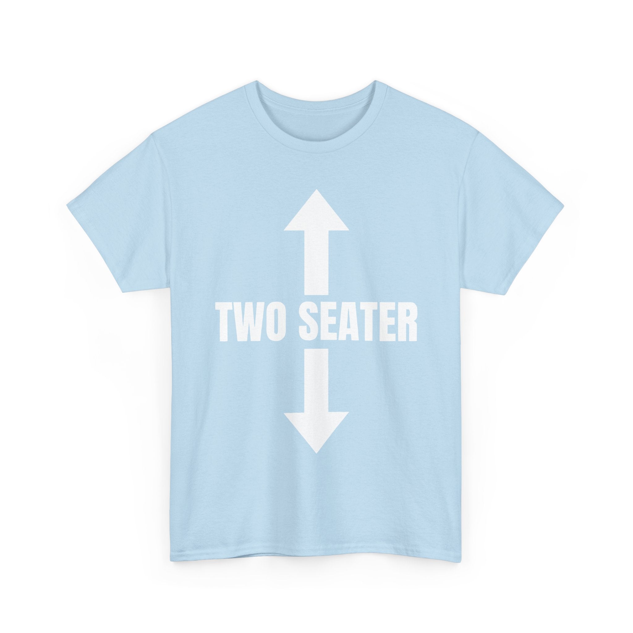 Two Seater T-Shirt - Funny Adult Rude 2 Seat Tee - Offensive Gift