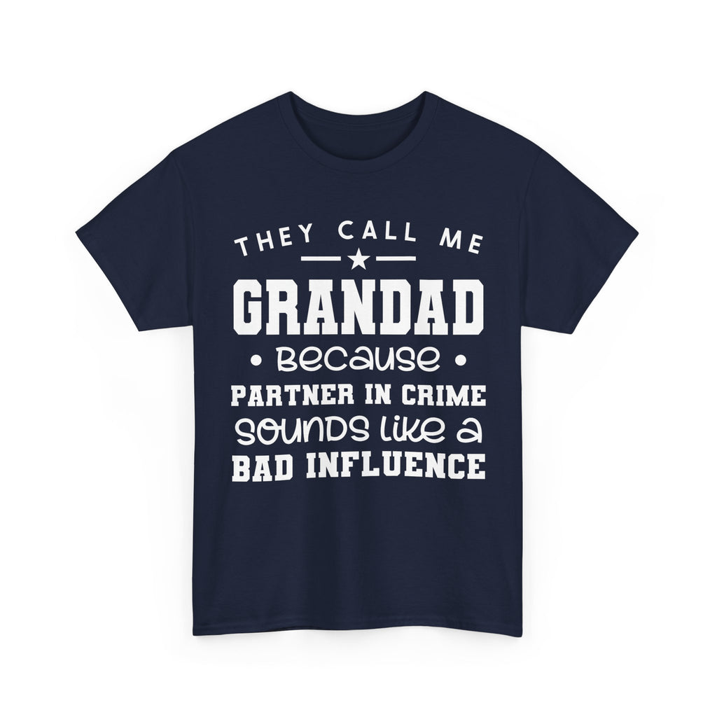 They Call Me Grandad Partner In Crime Tee Shirt - Funny T-Shirt Gift For Grandad Grandpa NEW
