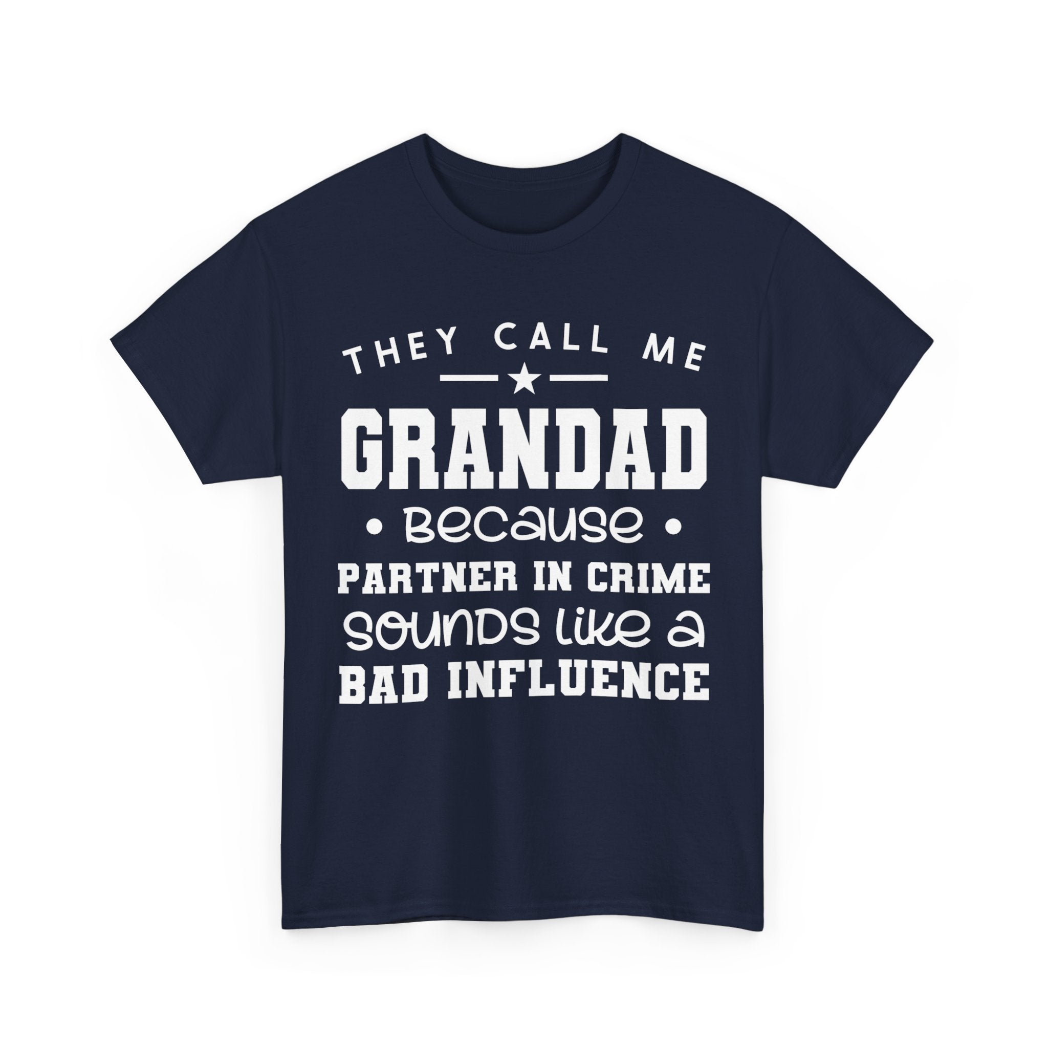 They Call Me Grandad Partner In Crime Tee Shirt - Funny T-Shirt Gift For Grandad Grandpa NEW