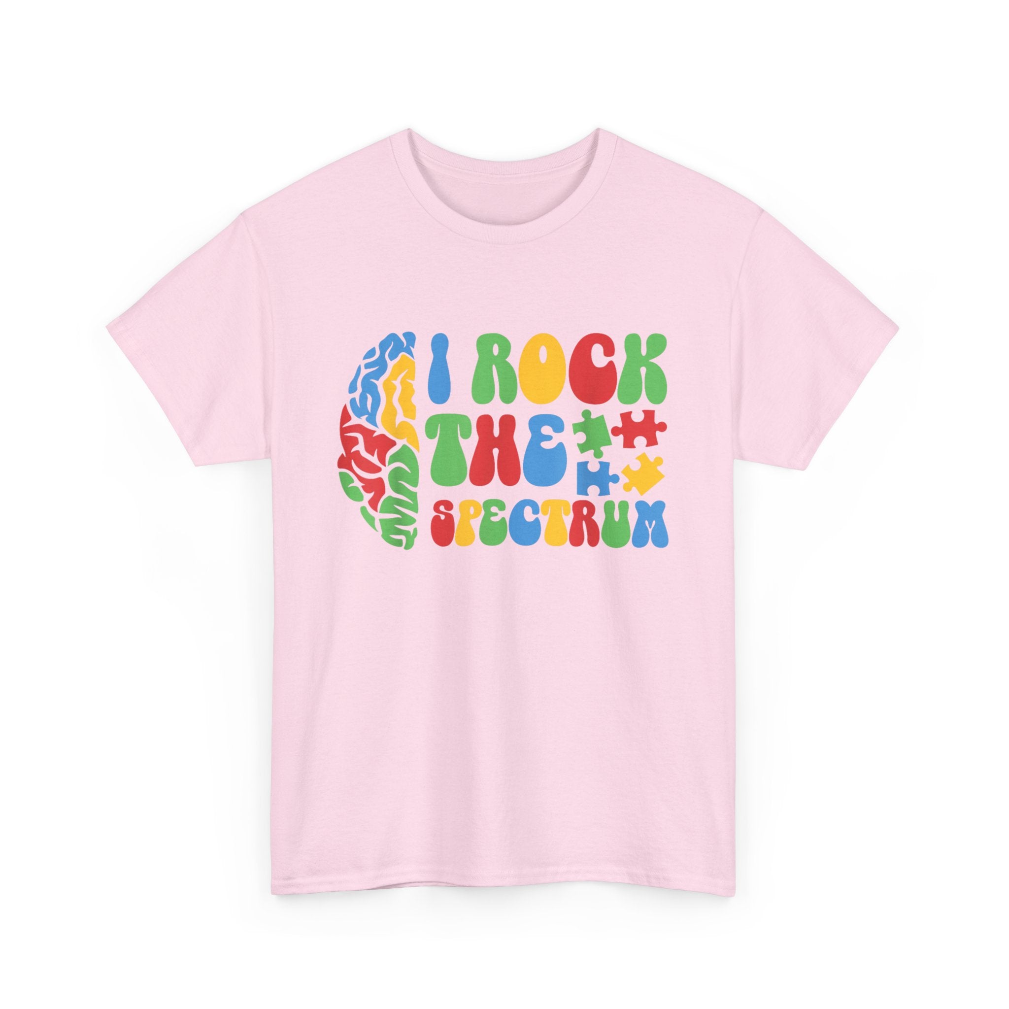 I Rock the Spectrum T-Shirt -  Colorful ADHD Aspergers ASD Autism Awareness Tee Shirt Gift