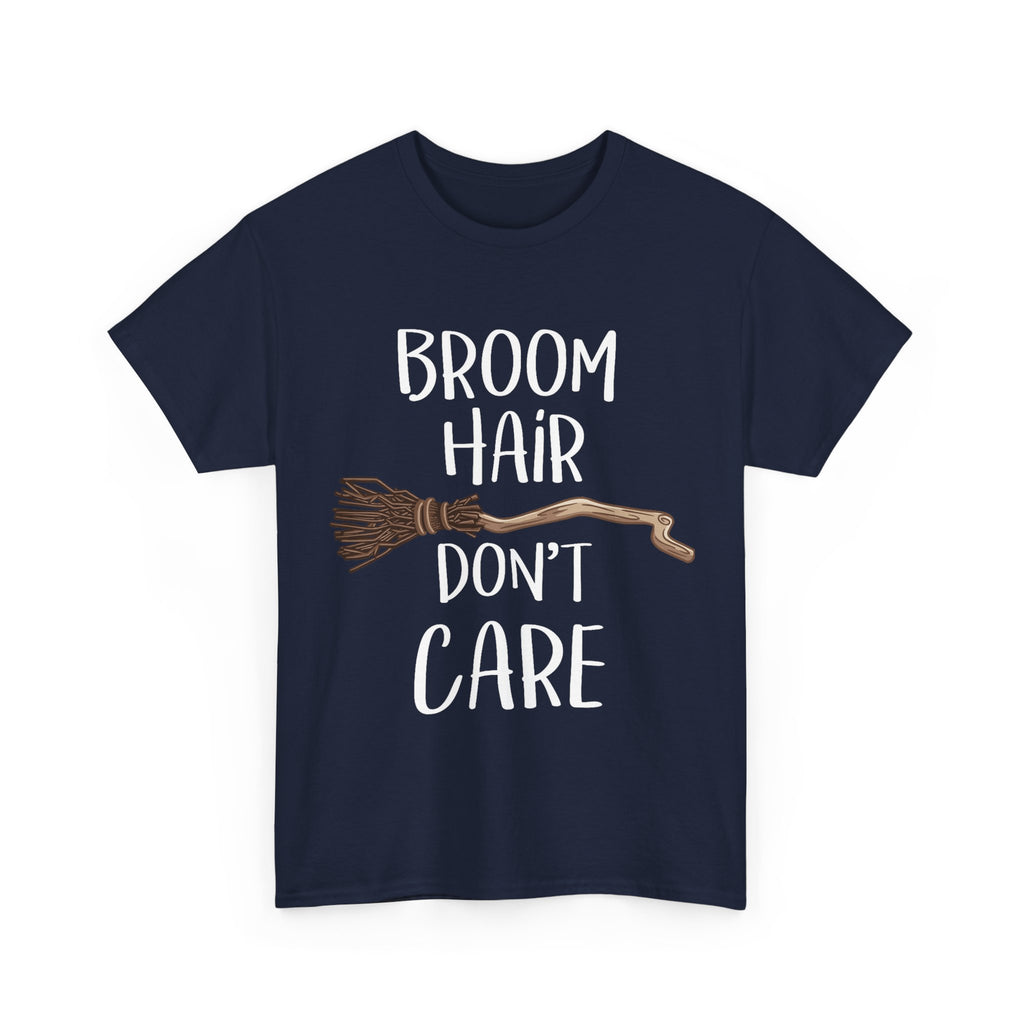 Funny Witch T Shirt - Broom Hair Dont Care Tee - Gift For Witches - Wicken T-Shirt NEW