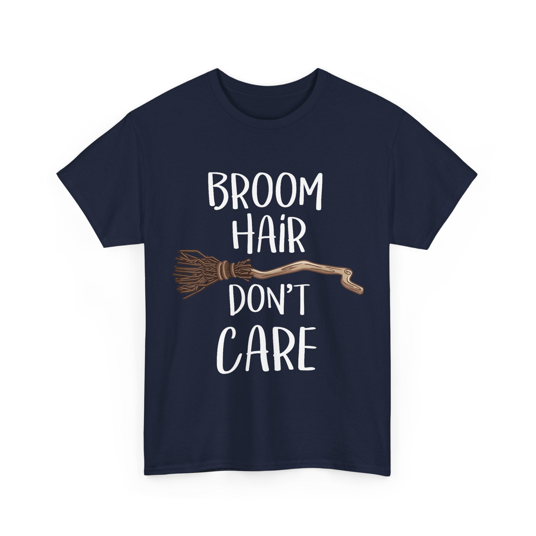 Funny Witch T Shirt - Broom Hair Dont Care Tee - Gift For Witches - Wicken T-Shirt NEW