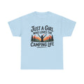Camper T-Shirt - Just A Girl Who Loves Camping Life - Vanlife T Shirt - Campervan Tee Shirt Gift