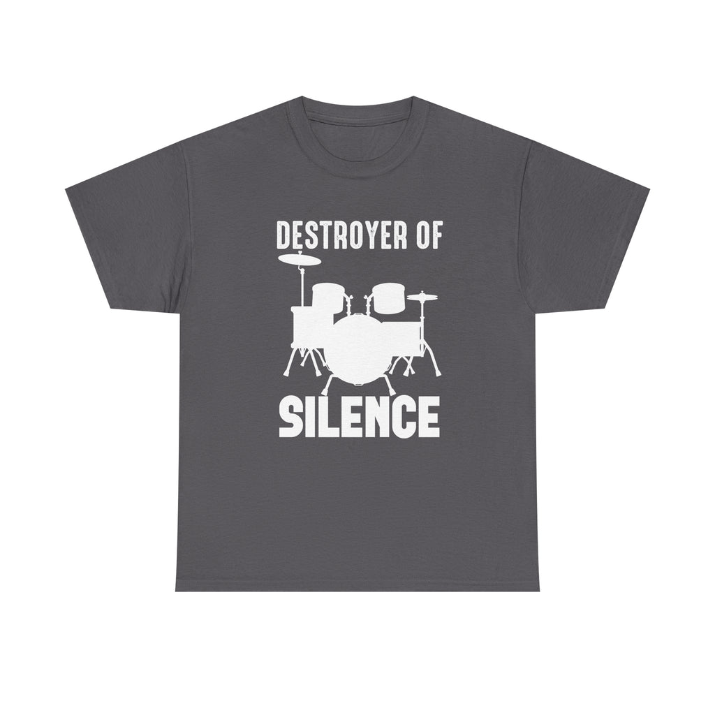 Drummer T-Shirt - Destroyer of Silence"- - Funny Drum Set Tee Shirt NEW