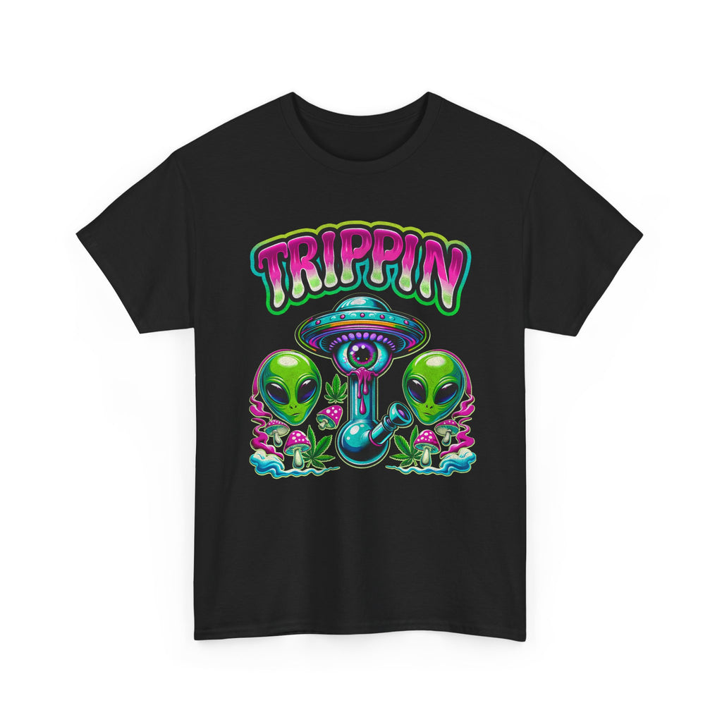Trippin' Alien Mushroom Tee - Funny Psychedelic T-Sirt Gift
