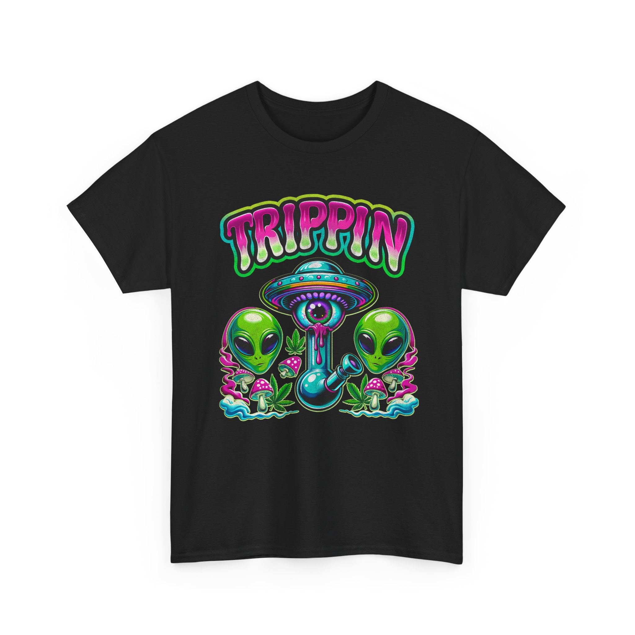 Trippin' Alien Mushroom Tee - Funny Psychedelic T-Sirt Gift