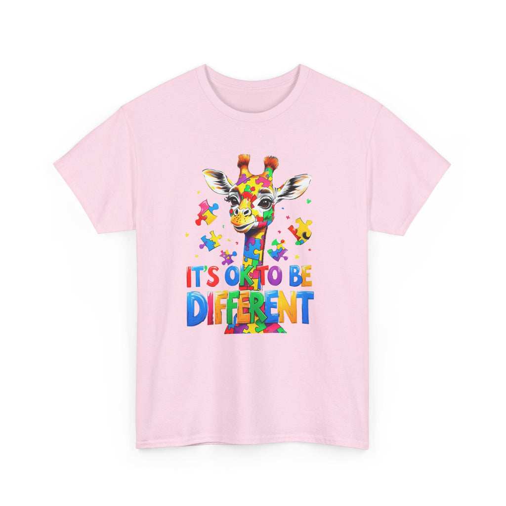 It's OK To Be Different Giraffe Tee Shift - Autism ADHD ASD Aspergers Awareness T Shirt - Gift