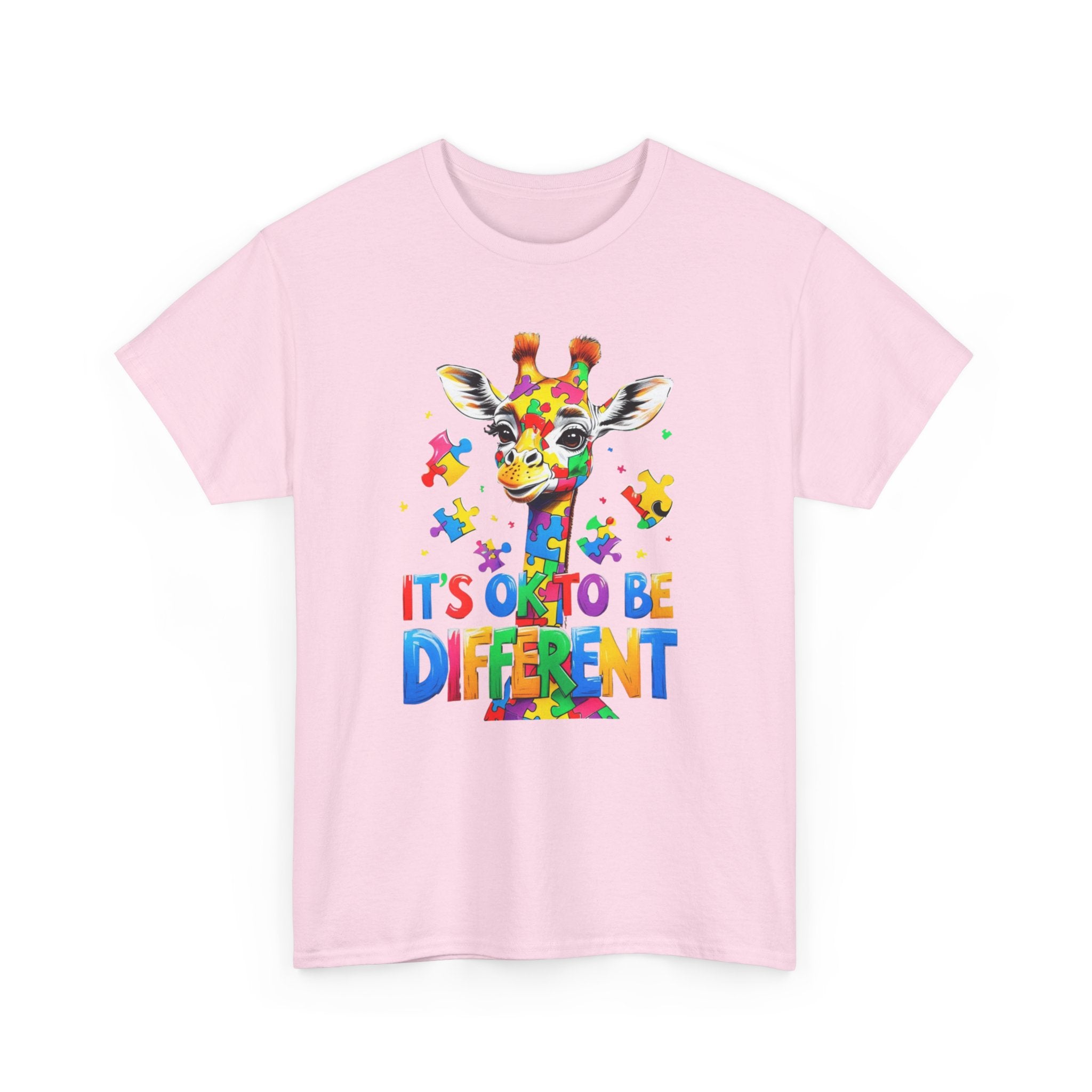 It's OK To Be Different Giraffe Tee Shift - Autism ADHD ASD Aspergers Awareness T Shirt - Gift