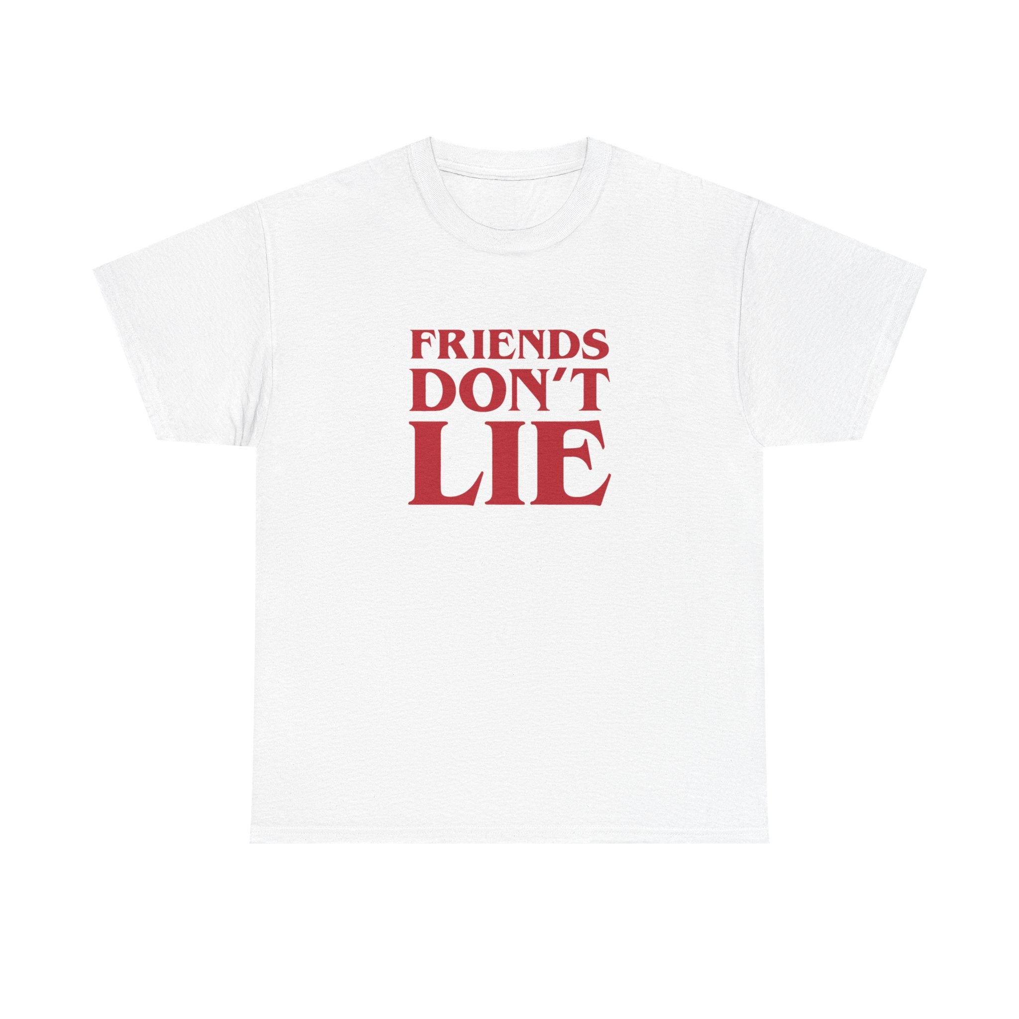 Friends Don't Lie T‑Shirt - Stranger Things Inspired Retro Quote Tee Shirt Gift NEW