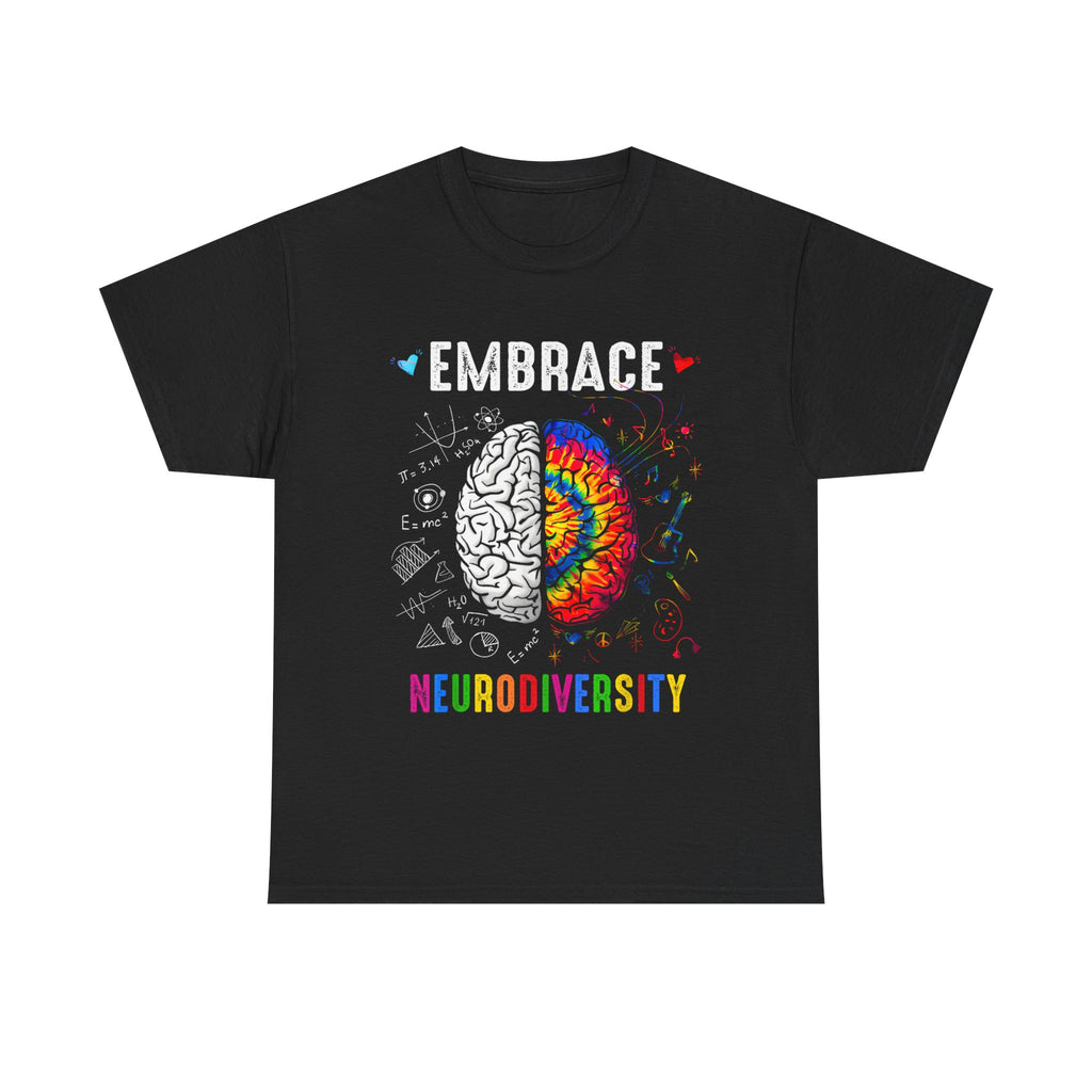 Embrace Neurodiversity T-Shirt - Autism ADHD Neurospicy Tee Shirt - Gift