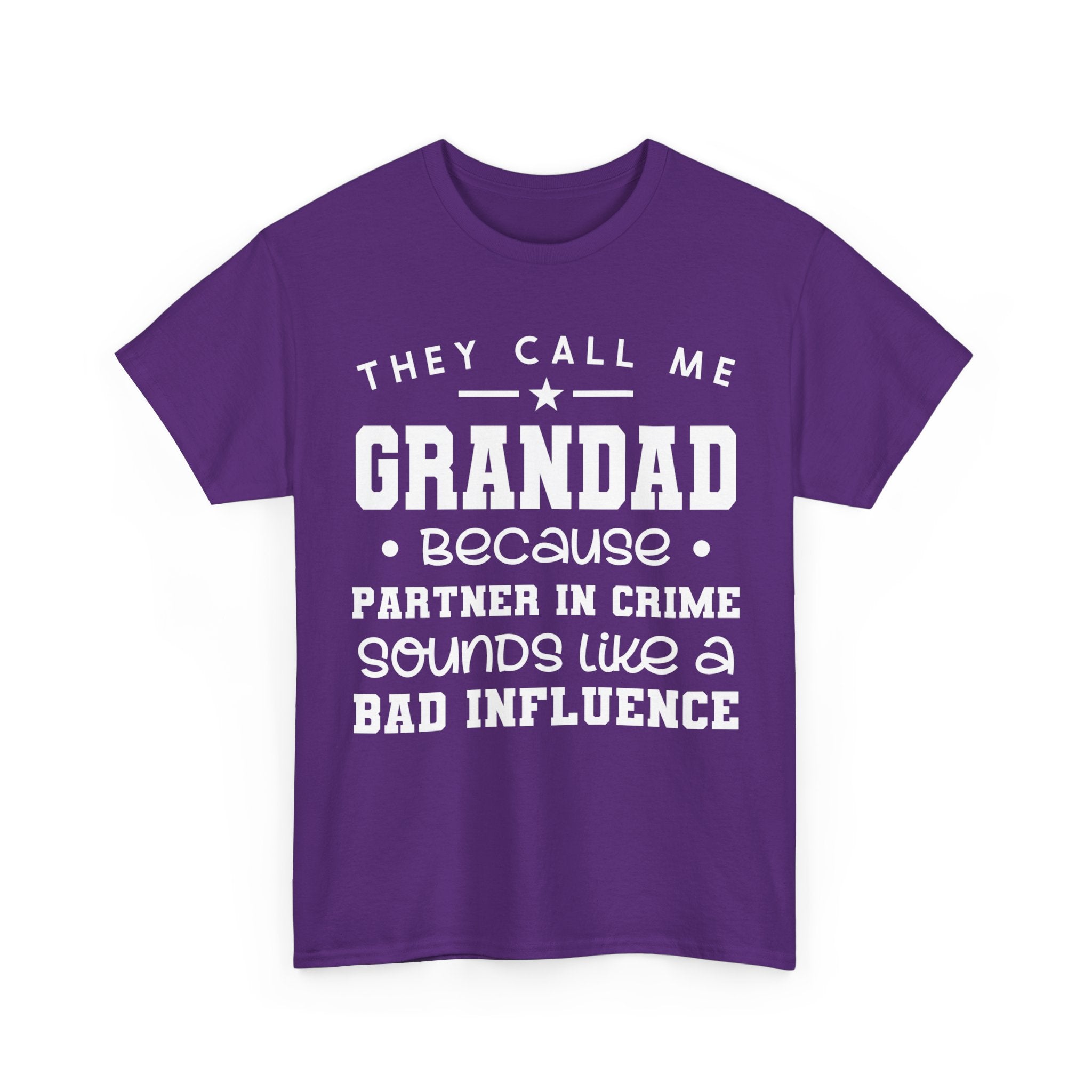 They Call Me Grandad Partner In Crime Tee Shirt - Funny T-Shirt Gift For Grandad Grandpa NEW