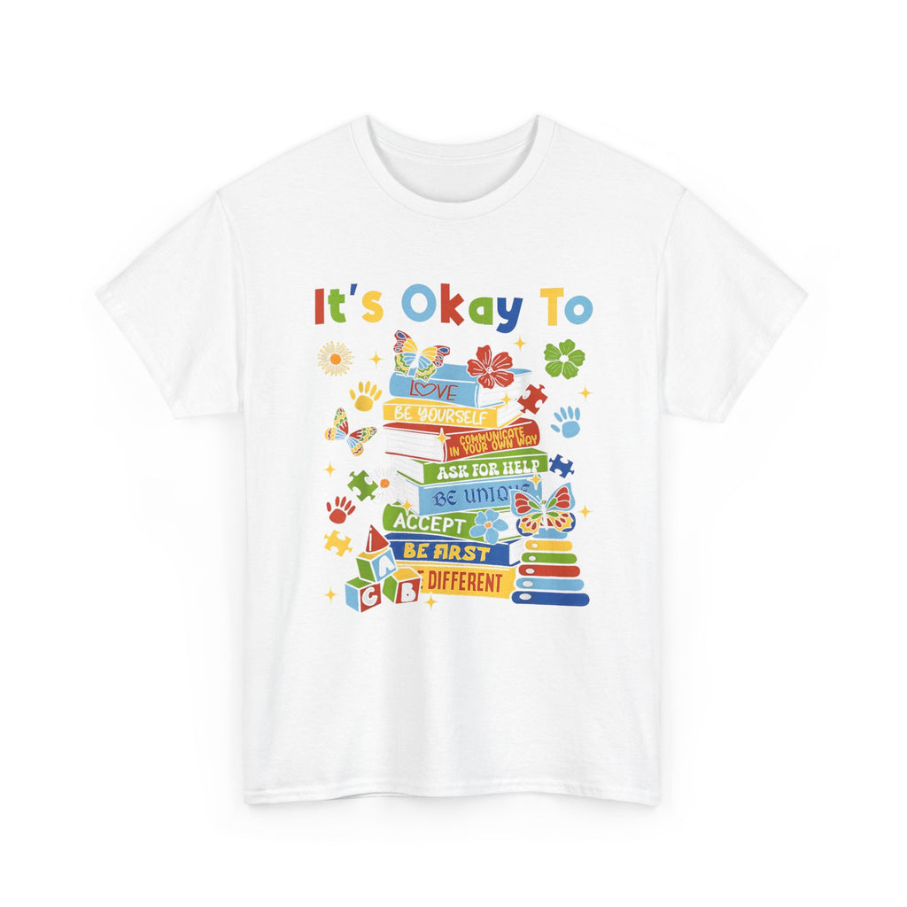 It's Okay To Learn Children’s T-Shirt - Positive Classroom / Autism ADHD Tee NEW