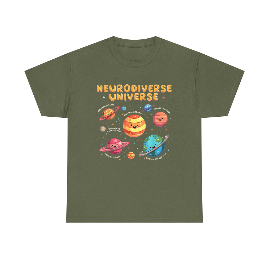 Neurodiverse Universe T-Shirt - Autism, ADHD, ASD Awareness Gift Tee Shirt NEW
