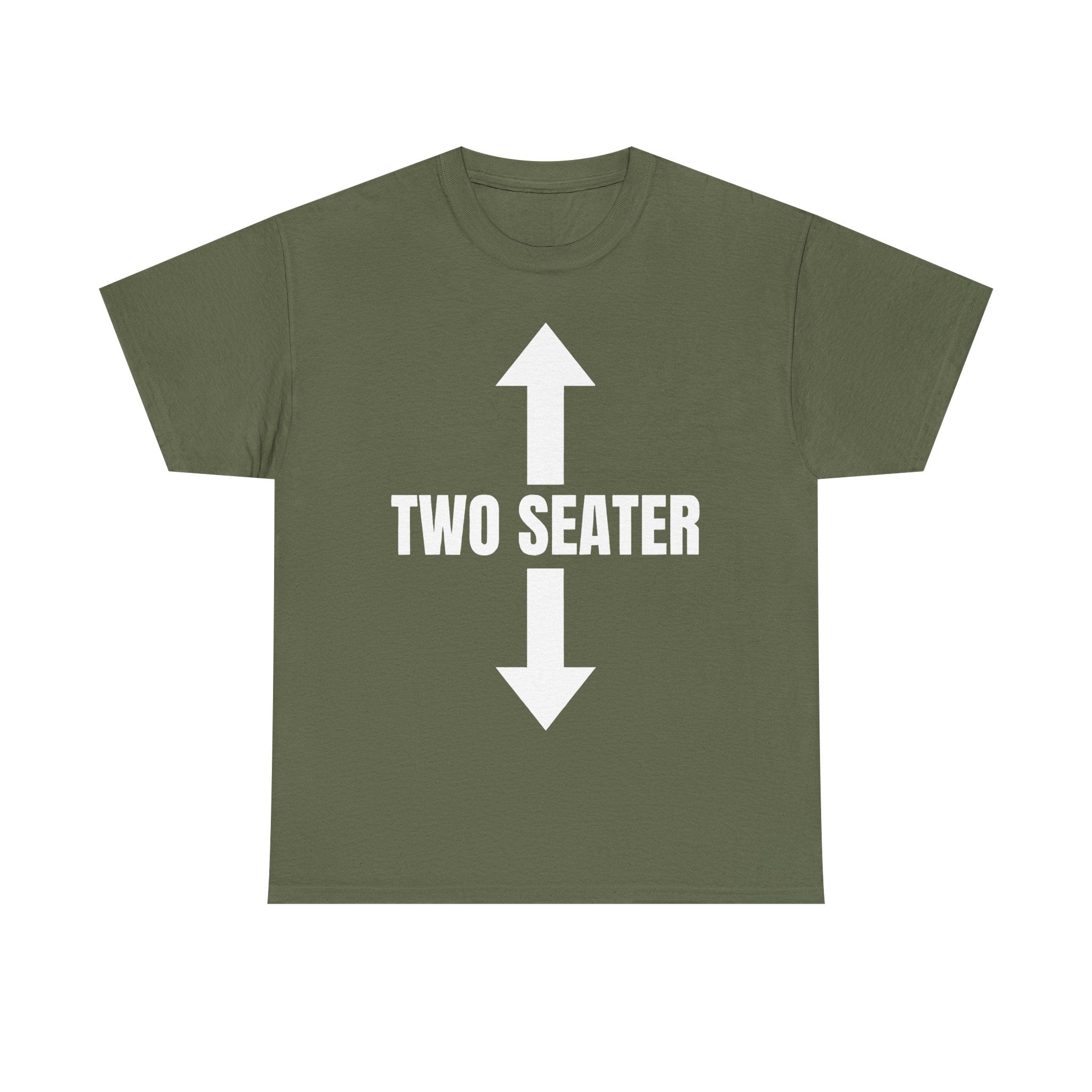 Two Seater T-Shirt - Funny Adult Rude 2 Seat Tee - Offensive Gift