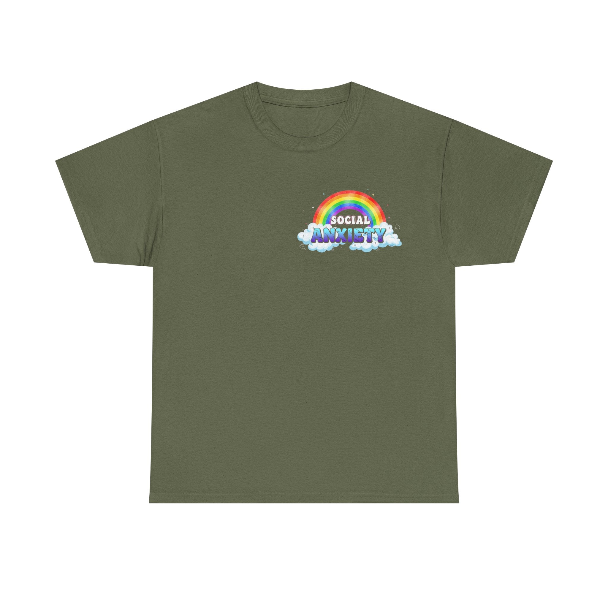 Social Anxiety Rainbow T-Shirt - Autism ADHD Neurodiverse Tee Shirt Gift