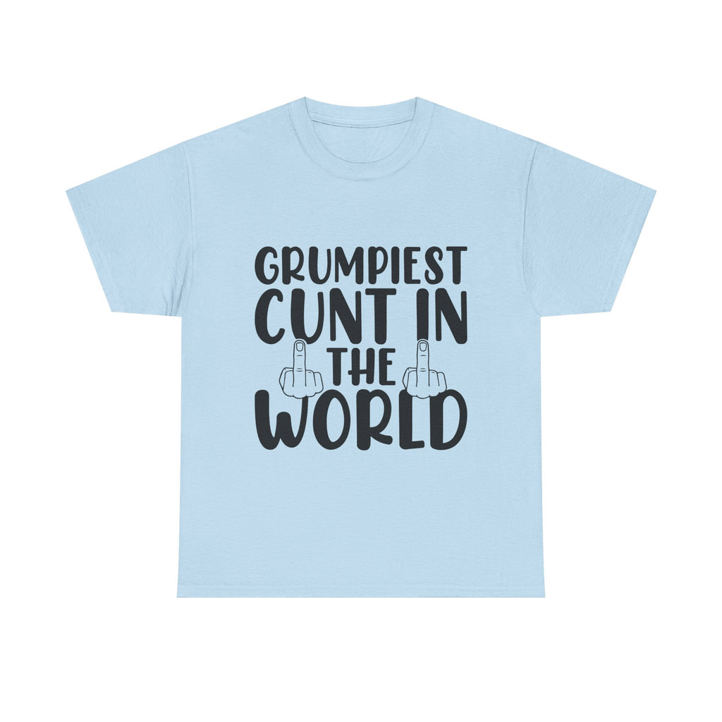 Funny Tee - Grumpiest C*nt in the World - Offensive Funny Sarcastic Middle Finger Shirt Dad Gift