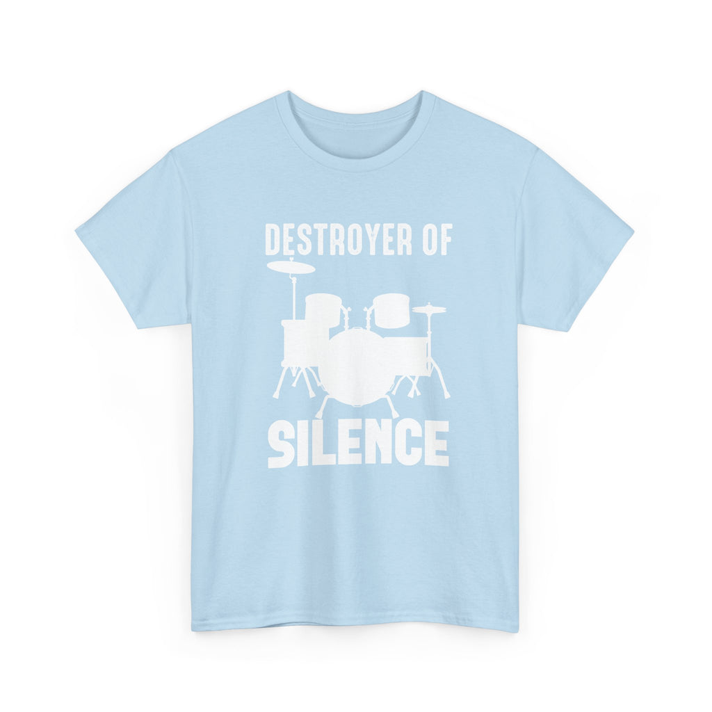 Drummer T-Shirt - Destroyer of Silence"- - Funny Drum Set Tee Shirt NEW