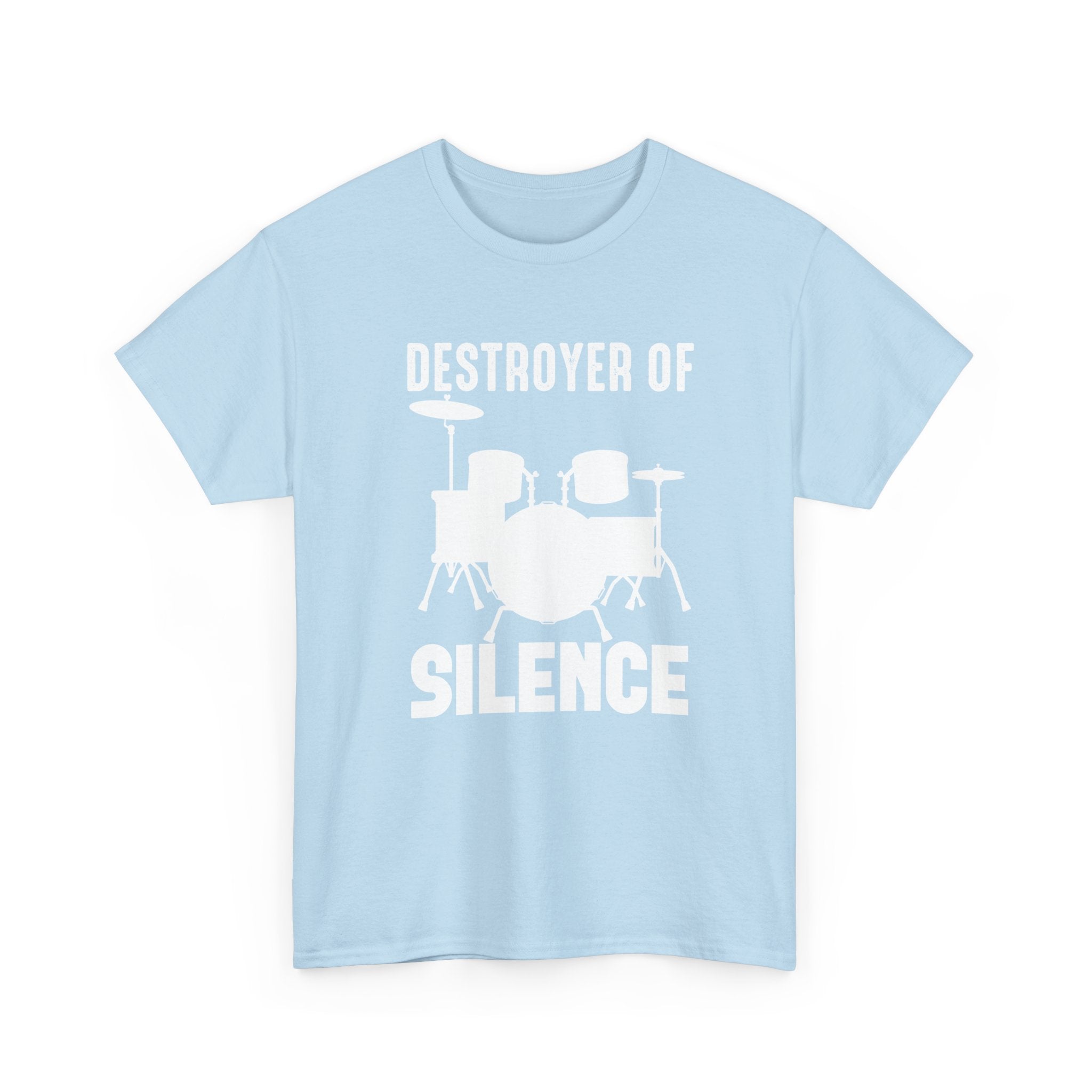 Drummer T-Shirt - Destroyer of Silence"- - Funny Drum Set Tee Shirt NEW