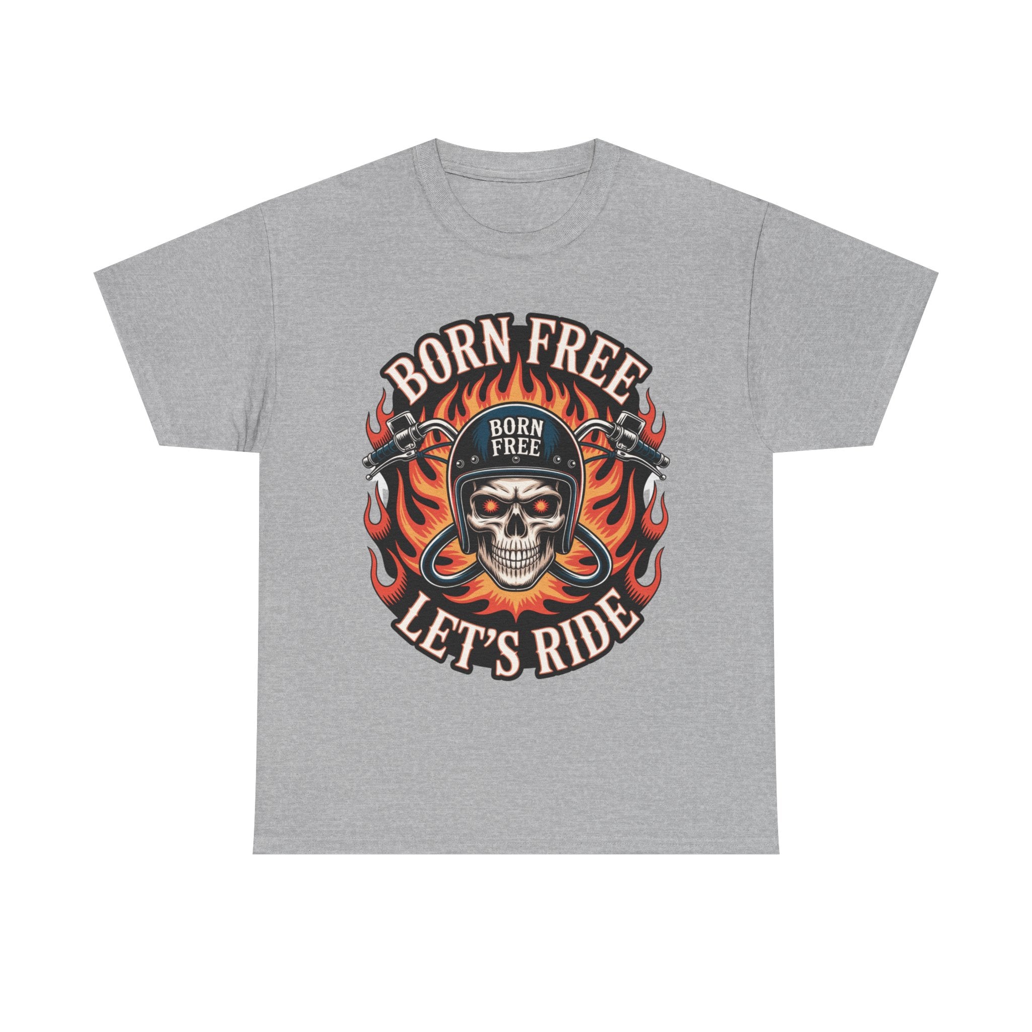 Biker T-Shirt - Born Free Lets Ride - Tee Shirt For Bikers And Motorcycle Enthusiasts NEW