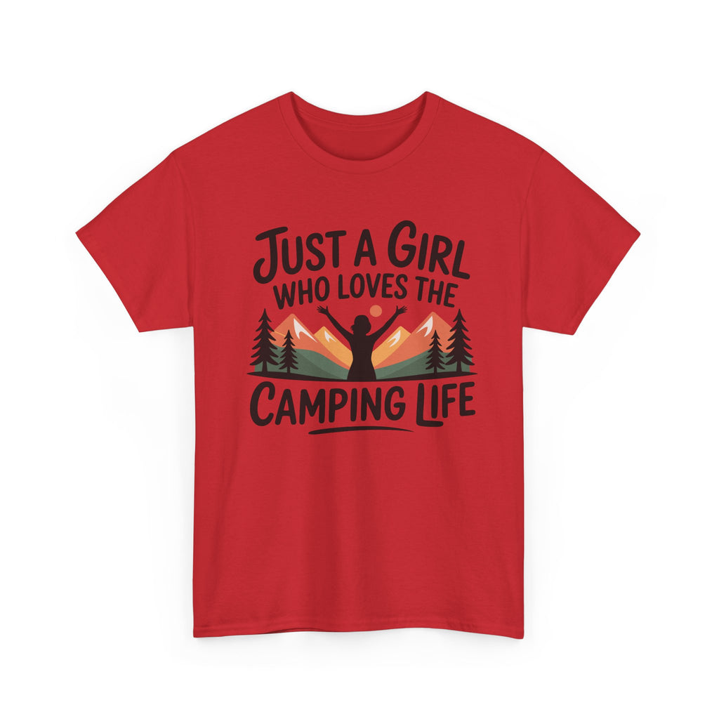 Camper T-Shirt - Just A Girl Who Loves Camping Life - Vanlife T Shirt - Campervan Tee Shirt Gift