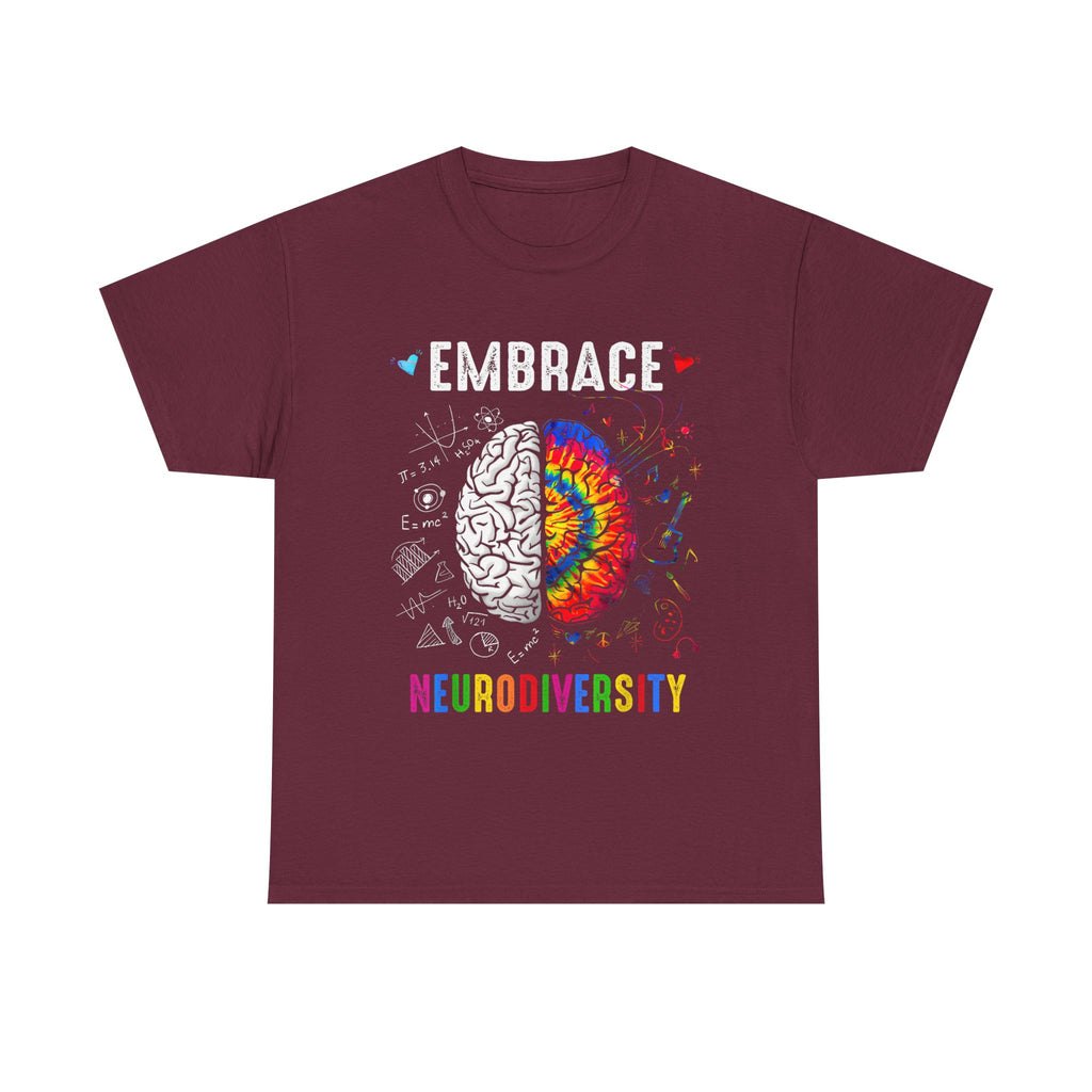 Embrace Neurodiversity T-Shirt - Autism ADHD Neurospicy Tee Shirt - Gift