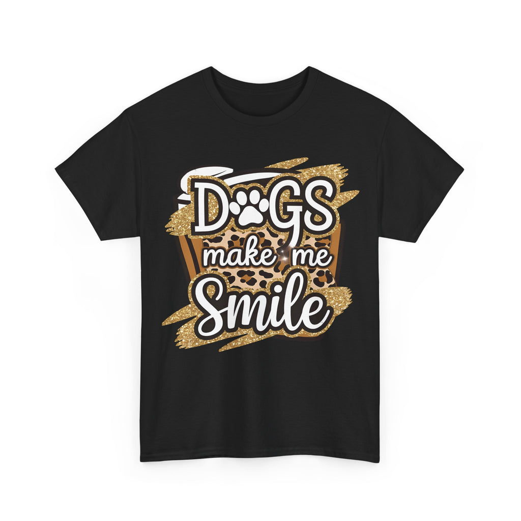 Dog Lover Tee Shirt - Dogs Make Me Smile - Funny T-Shirt Gift For Dog Owner
