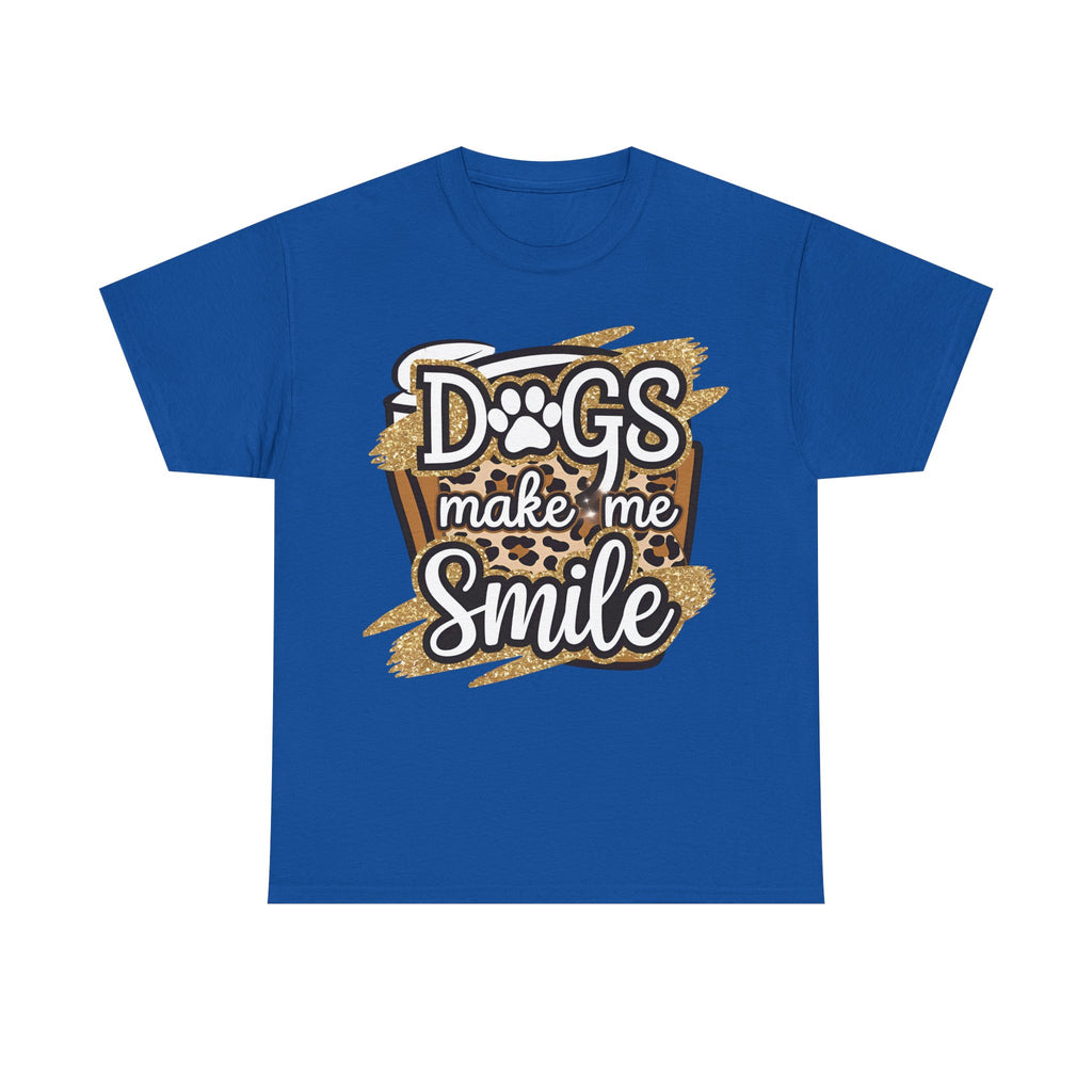 Dog Lover Tee Shirt - Dogs Make Me Smile - Funny T-Shirt Gift For Dog Owner