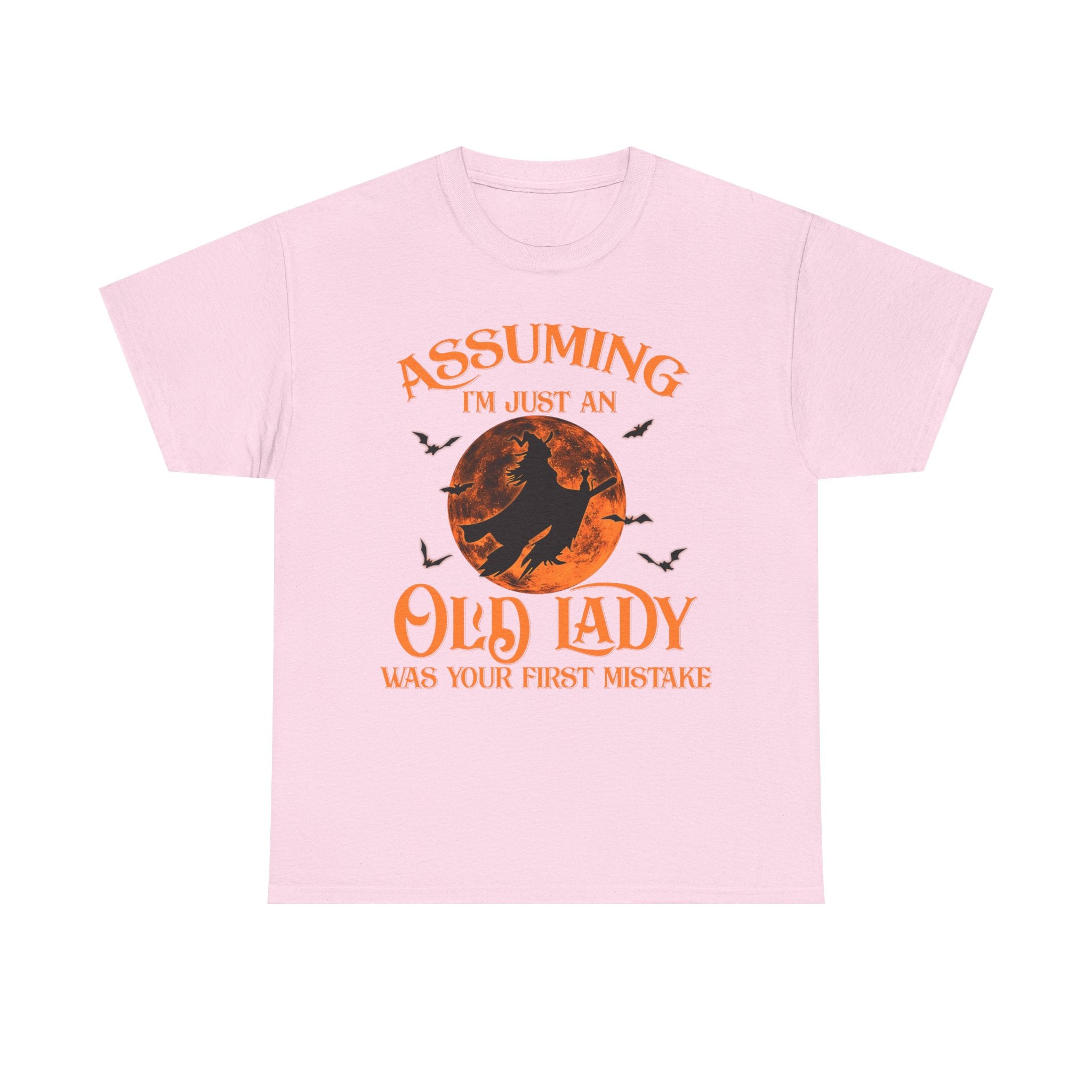 Funny Witch T Shirt - Assuming Im Just An Old Lady Is Your First Mistake - T-Shirt For Witches - Wicken Gifts - NEW