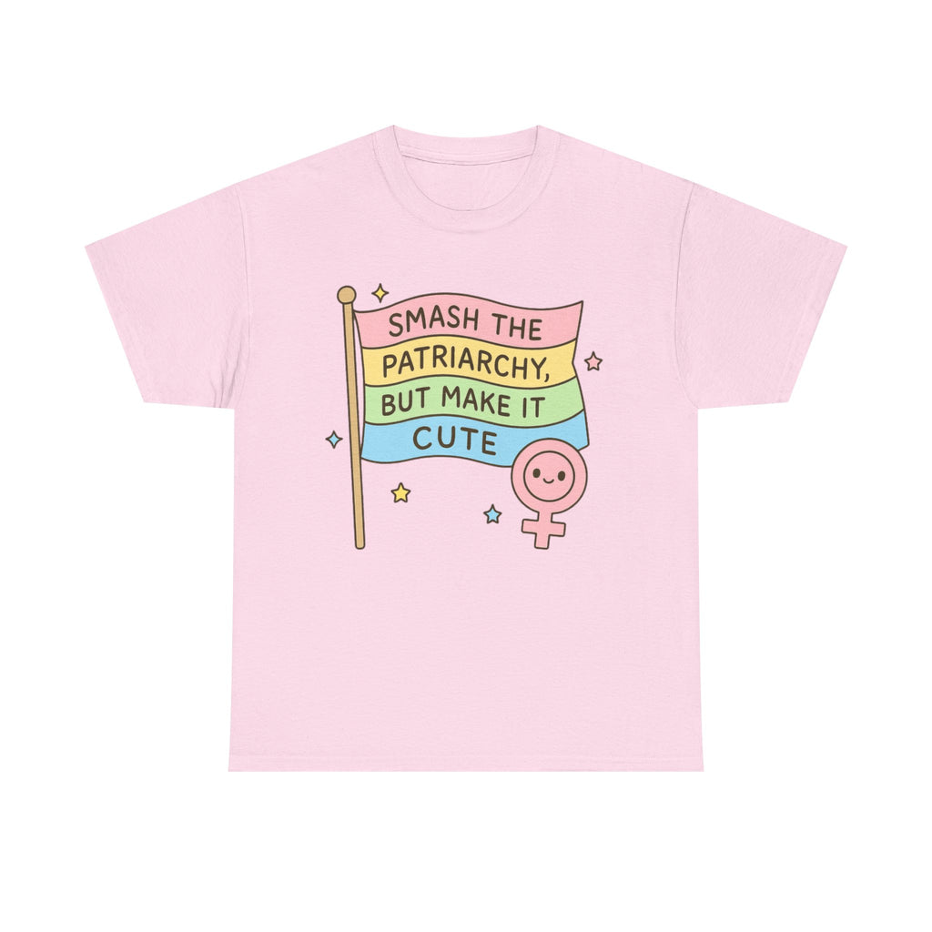 Funny Feminism T-Shirt - Smash The Patriachy But Make It Cute - Tee Shirt Gift For Strong Women Feminist - Anti Patriachy