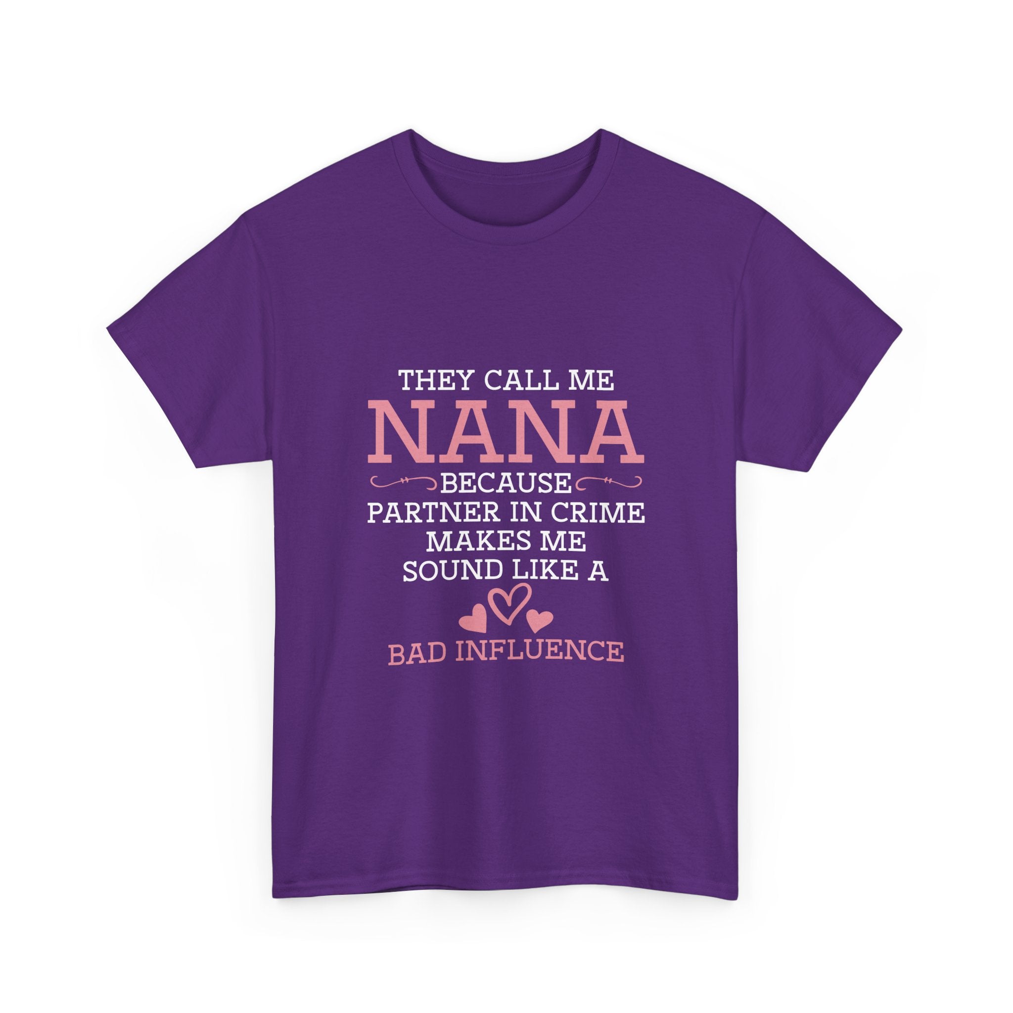 Nana Partner In Crime Tee Shirt - Funny Gift T-Shirt For Nanna Grandmother Grandma