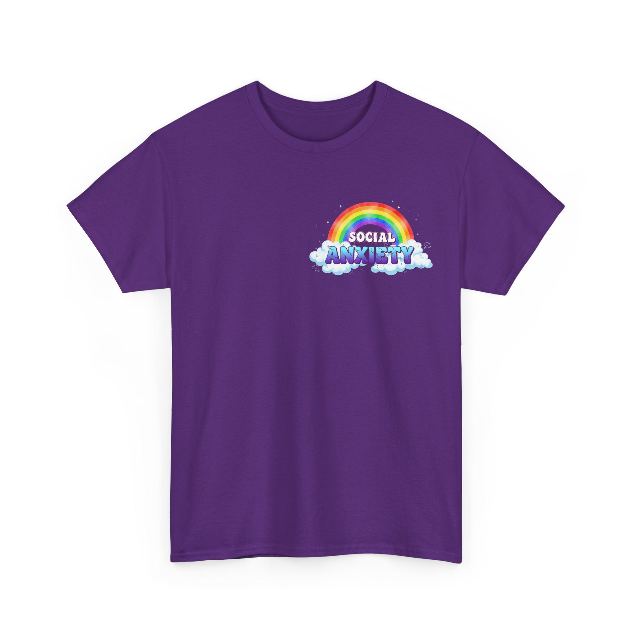 Social Anxiety Rainbow T-Shirt - Autism ADHD Neurodiverse Tee Shirt Gift
