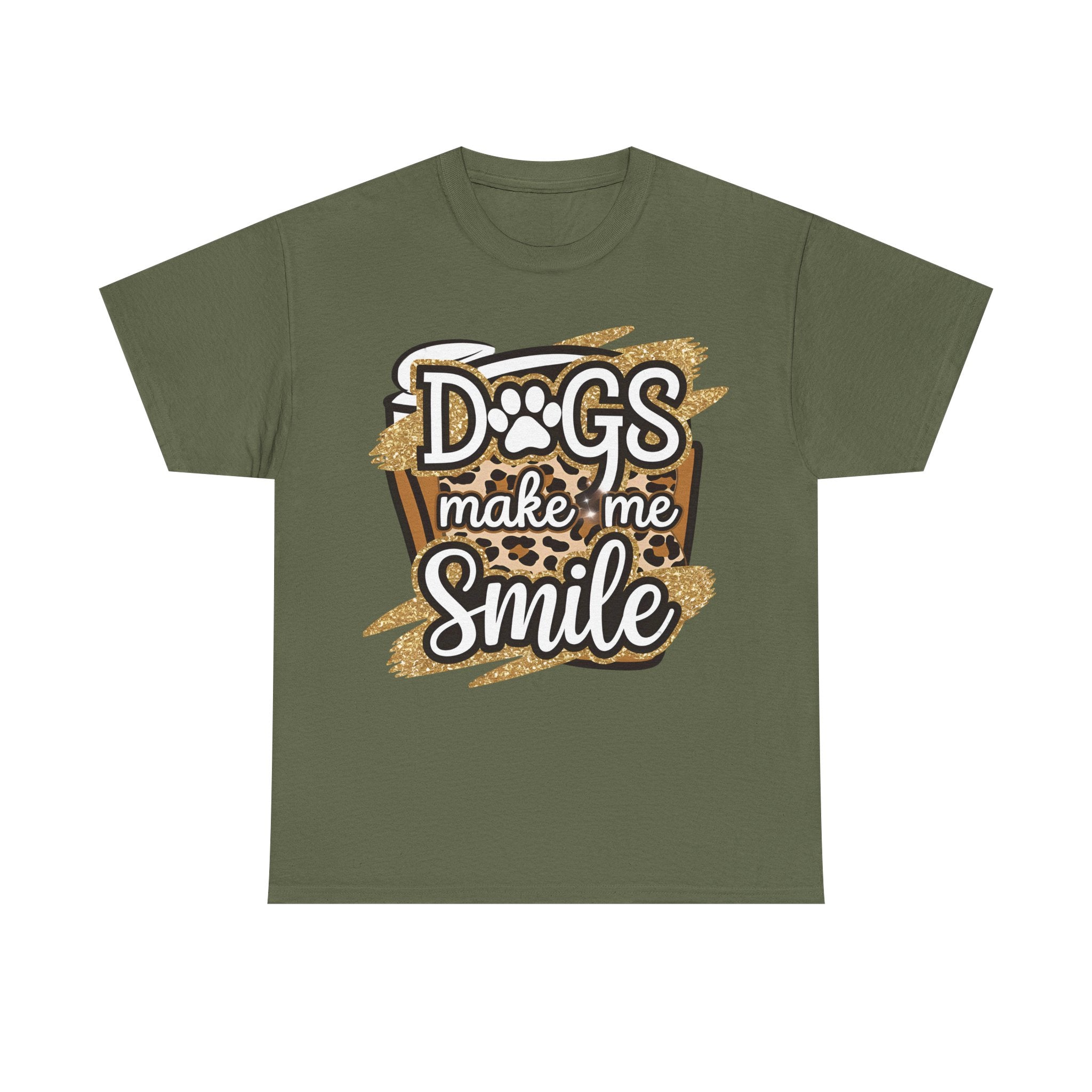 Dog Lover Tee Shirt - Dogs Make Me Smile - Funny T-Shirt Gift For Dog Owner