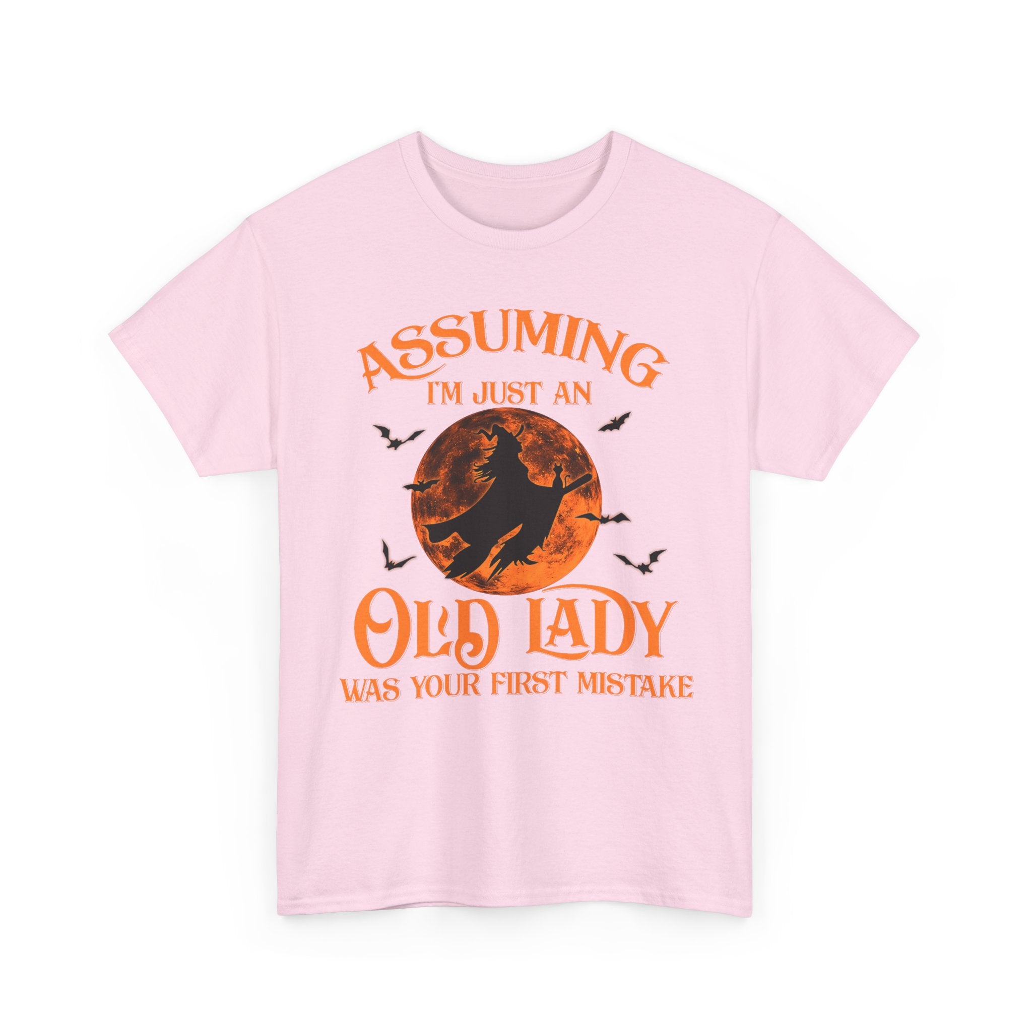 Funny Witch T Shirt - Assuming Im Just An Old Lady Is Your First Mistake - T-Shirt For Witches - Wicken Gifts - NEW