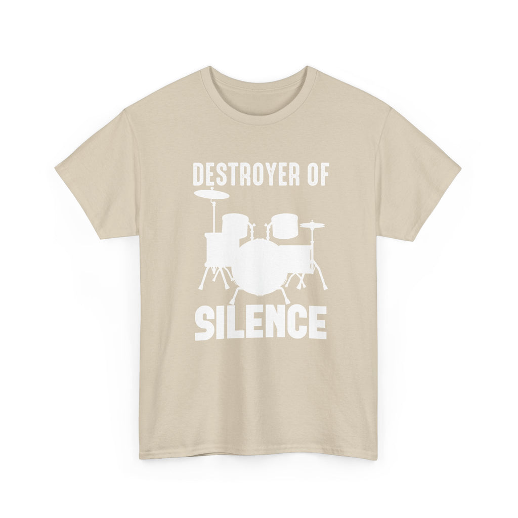 Drummer T-Shirt - Destroyer of Silence"- - Funny Drum Set Tee Shirt NEW