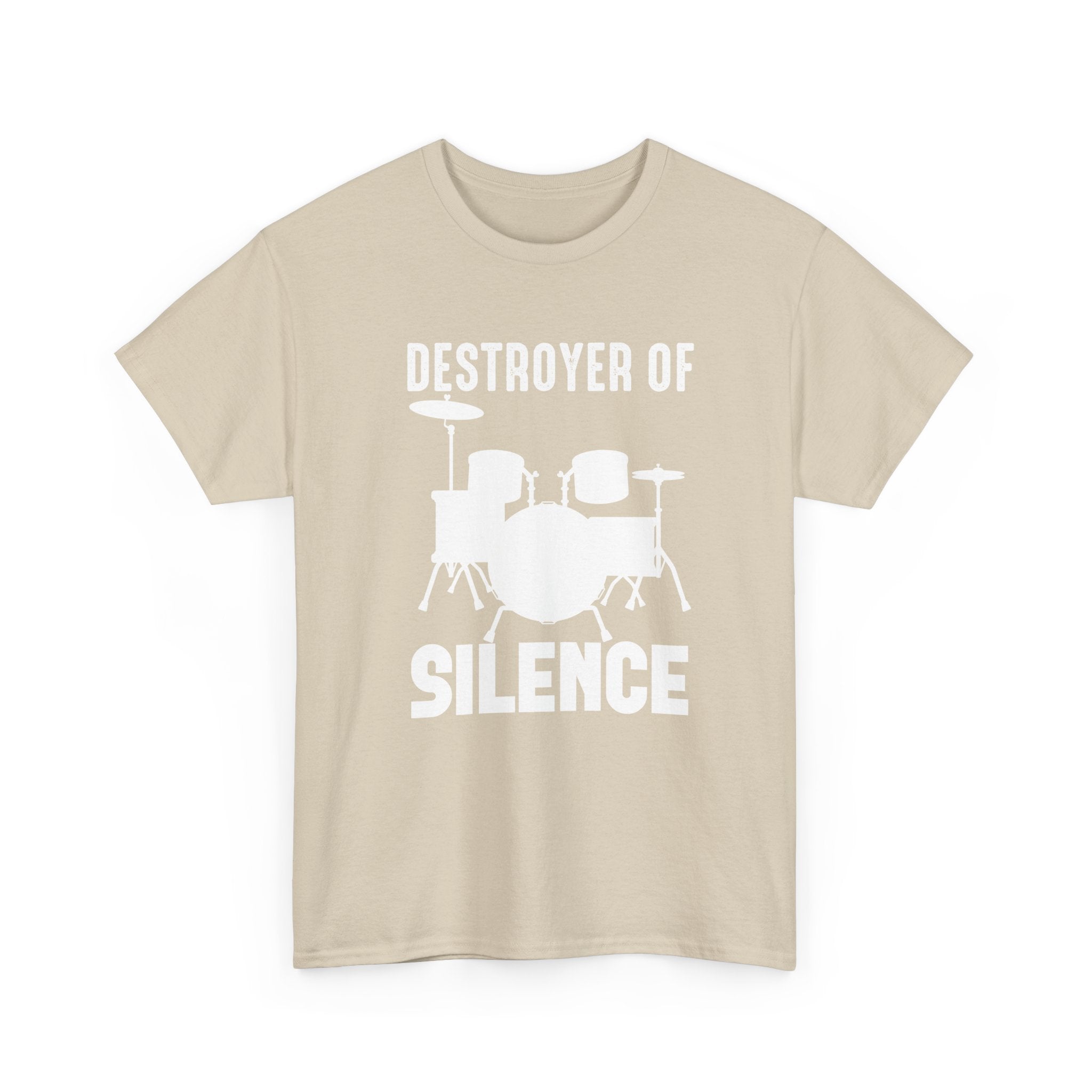 Drummer T-Shirt - Destroyer of Silence"- - Funny Drum Set Tee Shirt NEW