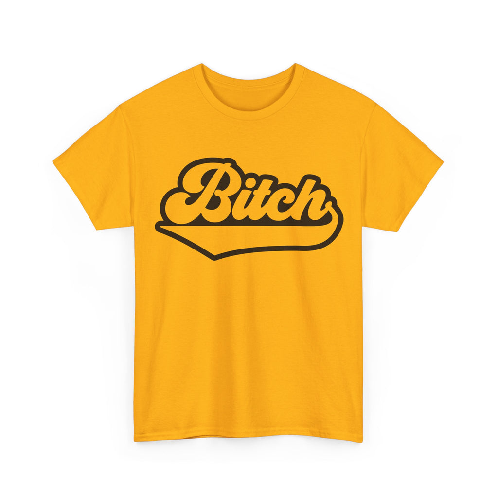 Graphic Tee - Bitch - Funny Rude Adult Script Logo T‑Shirt Gift for Her