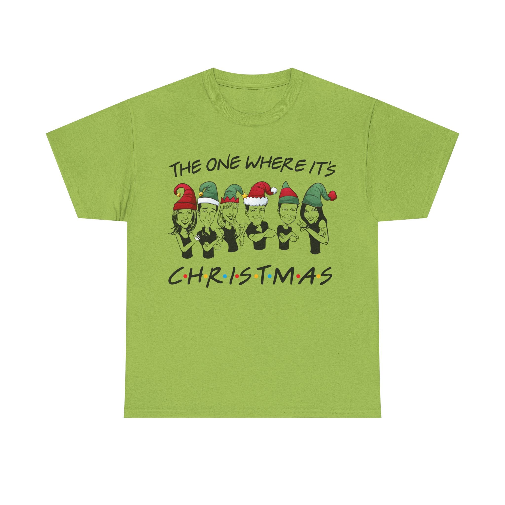 Friends Christmas T-Shirt - The One Where It's Christmas - Holiday Gift Tee Shirt - NEW