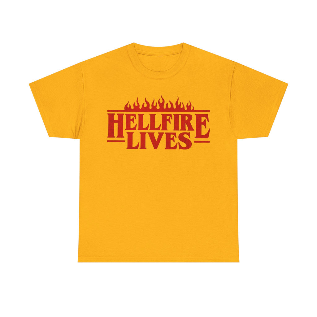 Hellfire Lives T-Shirt - Stranger Things Red Flame Graphic Tee Shirt - Hellfire Club Gift NEW